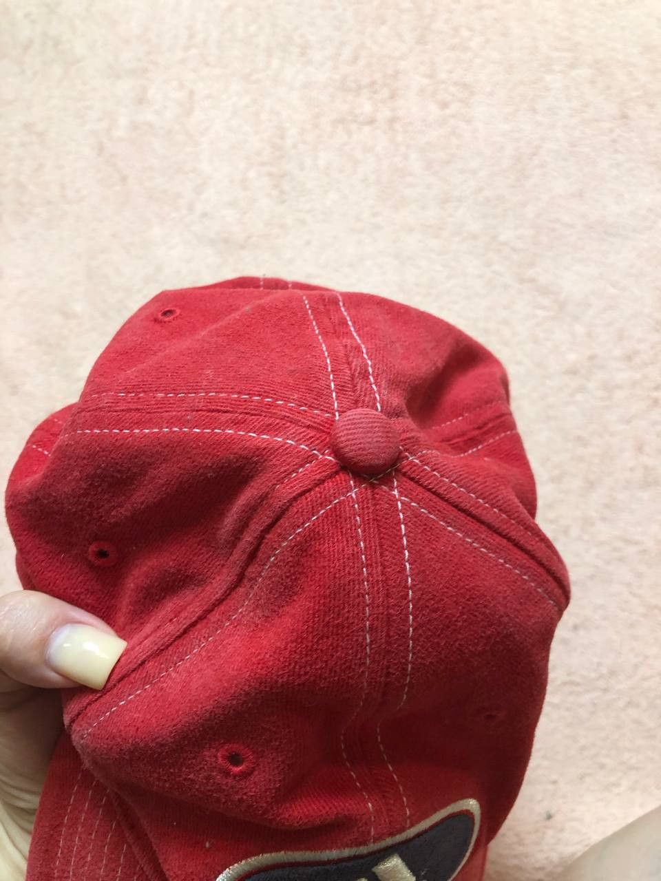 Adidas Cap red Y2K Hats big logo Adidas Vintage streetwear Size ONE SIZE - 11 Thumbnail