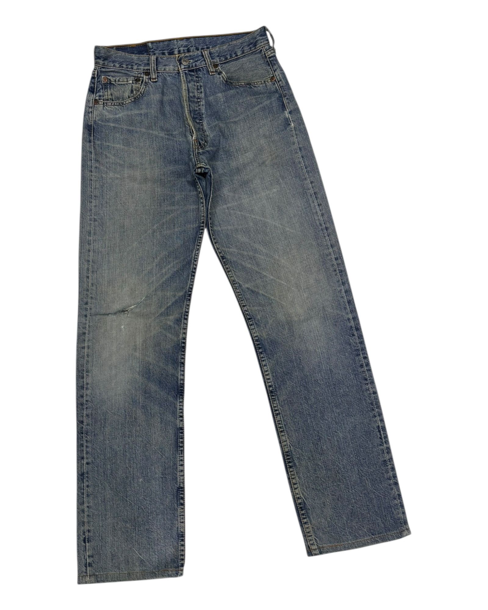 Levi's Vintage Levis 501 Distressed Denim Faded Jean Size US 29 - 3 Thumbnail