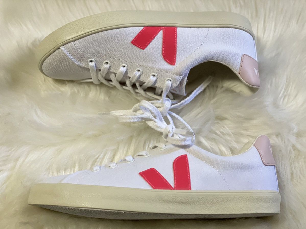 Veja Veja Womens Esplar SE Canvas Shoes White Rose Fluo Petale Size US 10 / IT 40 - 1 Thumbnail