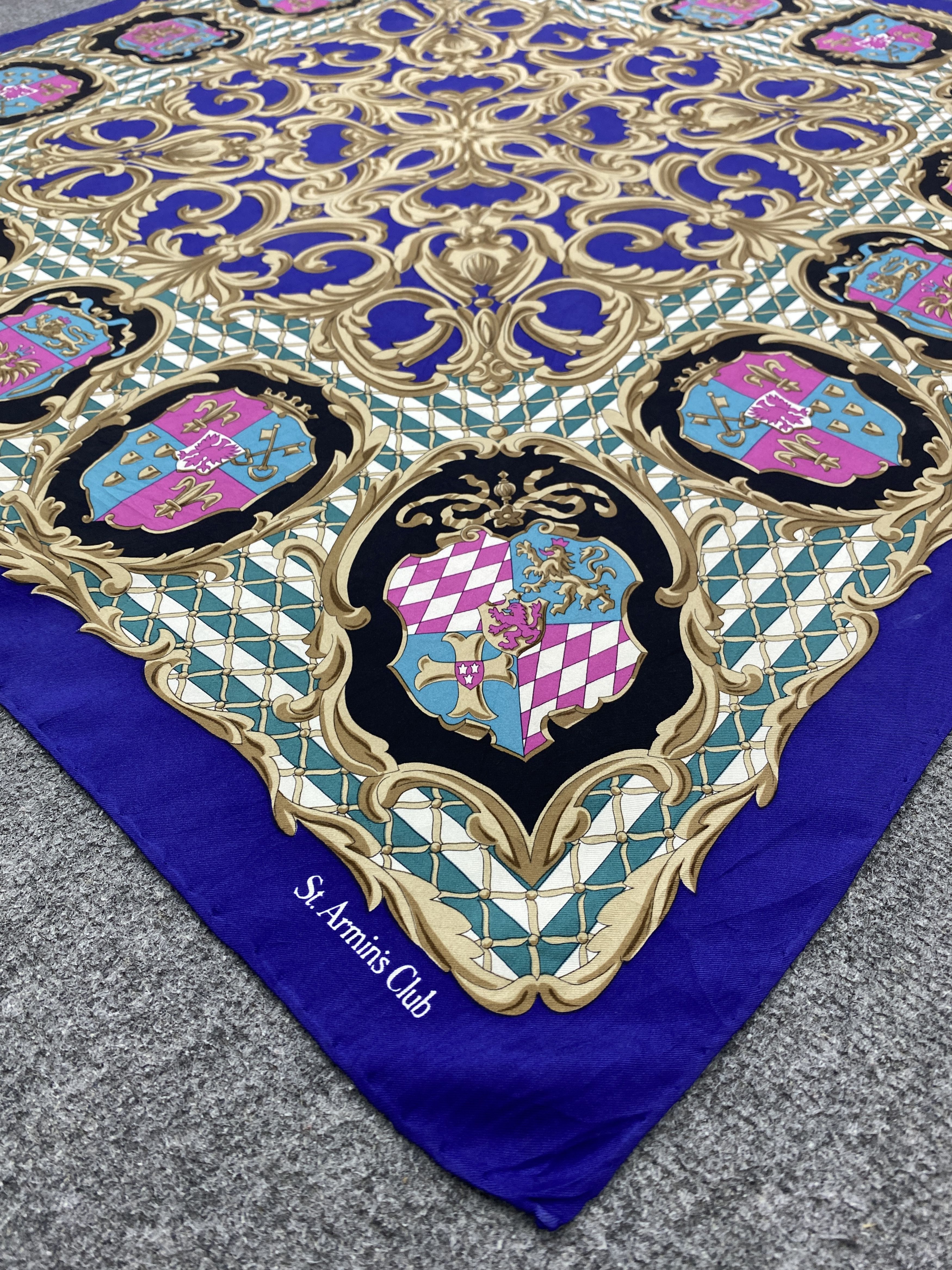 Japanese Brand Vintage St. Armin Club Silk Scarf SN0110 Size ONE SIZE - 4 Thumbnail
