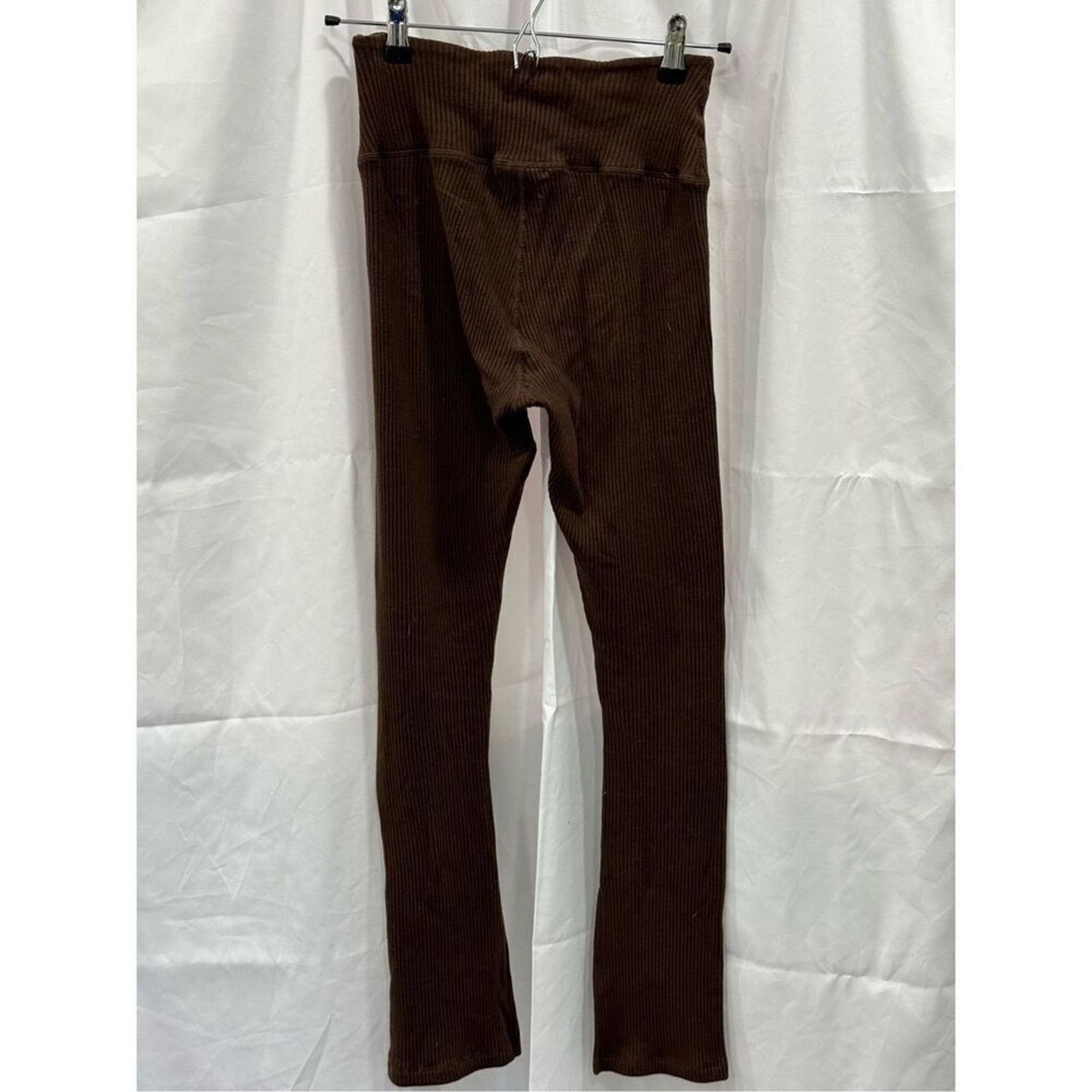 Other Year of Ours lounge flare pants in dark oak ribbed | Sz S Size 27" / US 4 / IT 40 - 8 Thumbnail