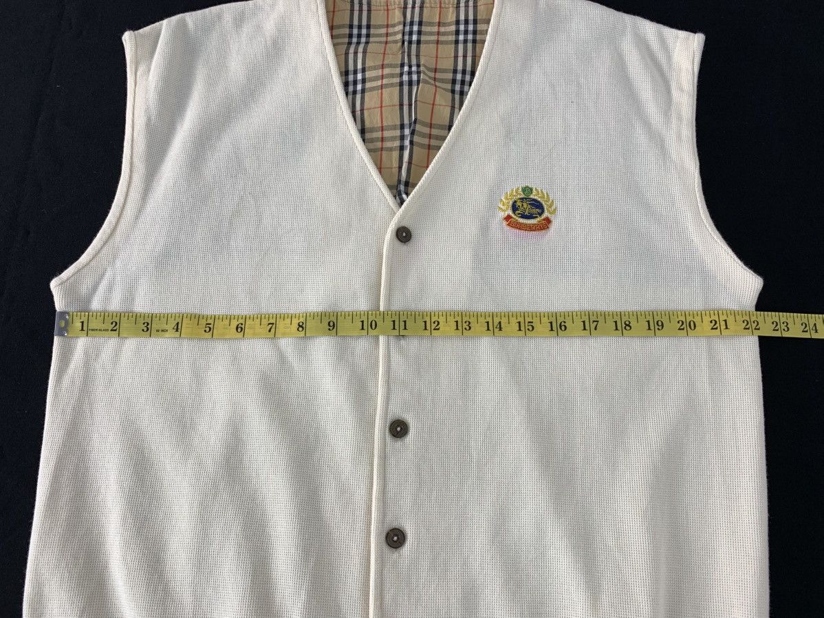 Burberry 90s Burberrys Of London Plaid Checked Monogram Vest Knitted Size US XL / EU 56 / 4 - 9 Thumbnail