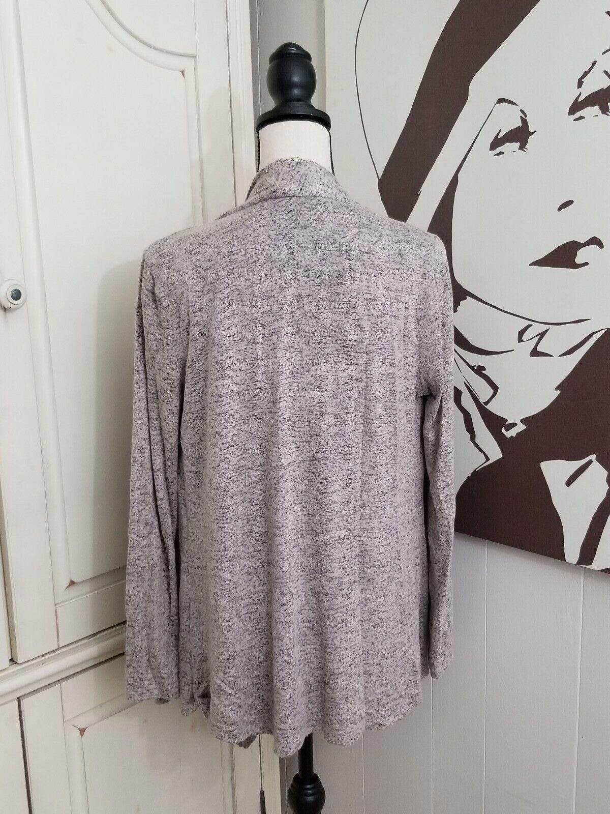 Designer Philosophy Sweater Medium Heathered Beige Open Front Size M / US 6-8 / IT 42-44 - 2 Thumbnail