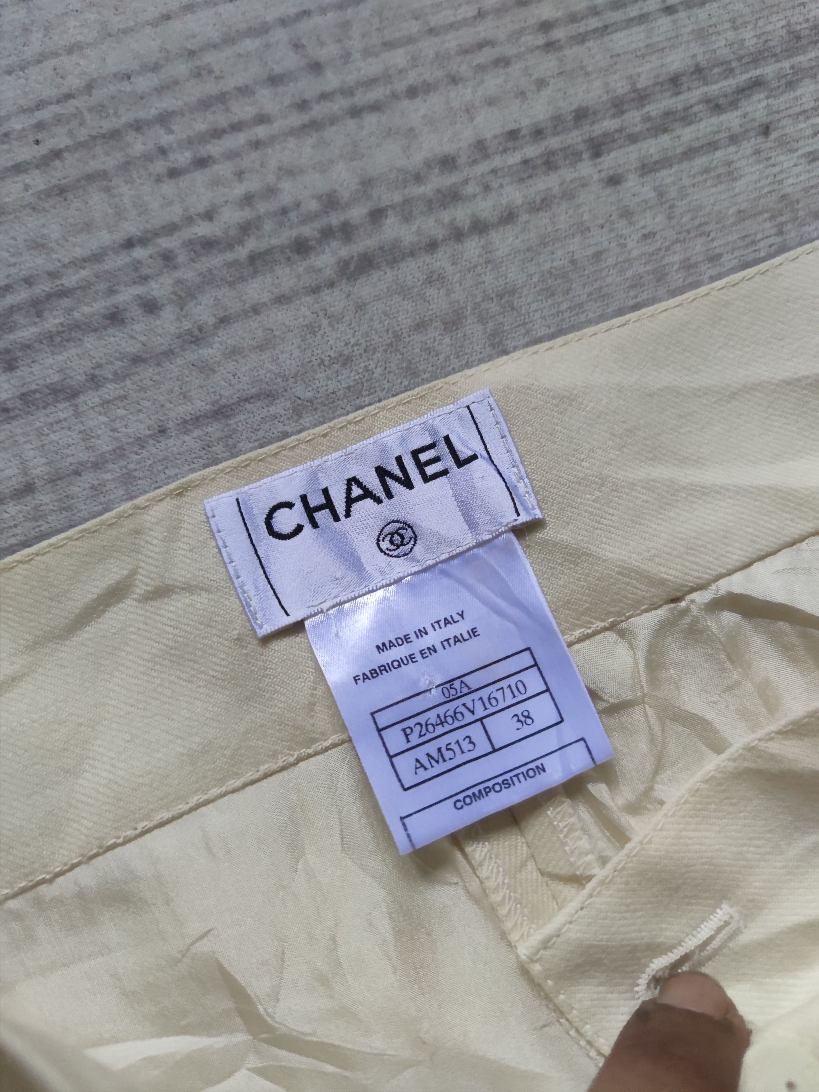 Chanel Authentic Chanel Wide Leg Wool Pant Made in Italy Size 30" / US 8 / IT 44 - 2 Thumbnail