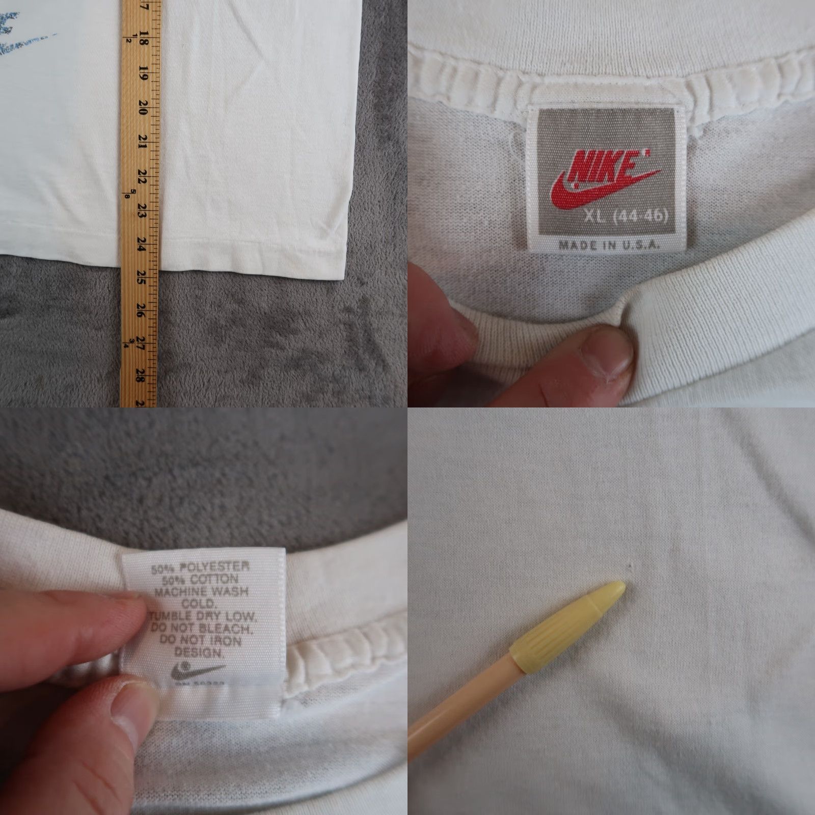 Nike VINTAGE Nike Millers Outpost Promo Just Do It T-Shirt Mens XL White Graphic Print 90s Mens XL Size US XL / EU 56 / 4 - 8 Thumbnail