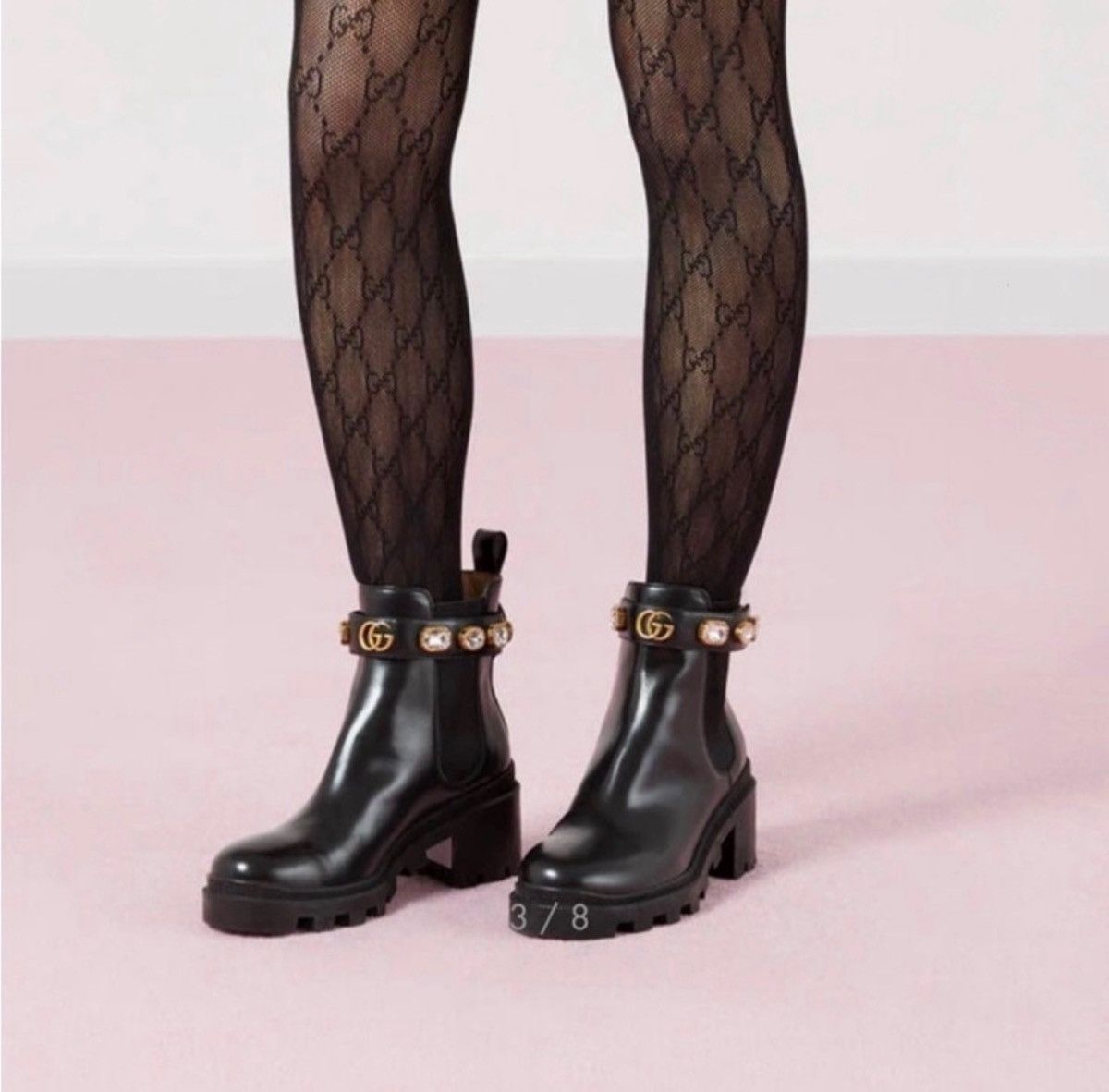 Gucci Gucci Trip Embellished Block Heel Chelsea Boots size 37.5 Size US 7.5 / IT 37.5 - 3 Thumbnail