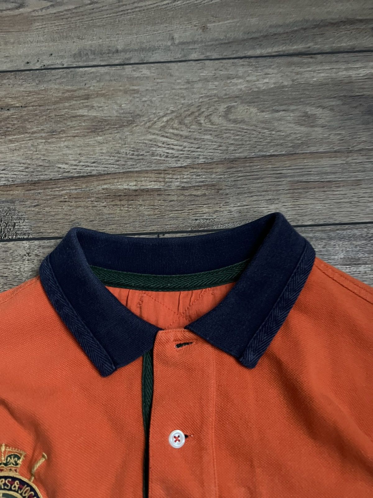 Polo Ralph Lauren Vintage Polo Ralph Lauren Orange Big Logo Rugby Size US L / EU 52-54 / 3 - 4 Thumbnail