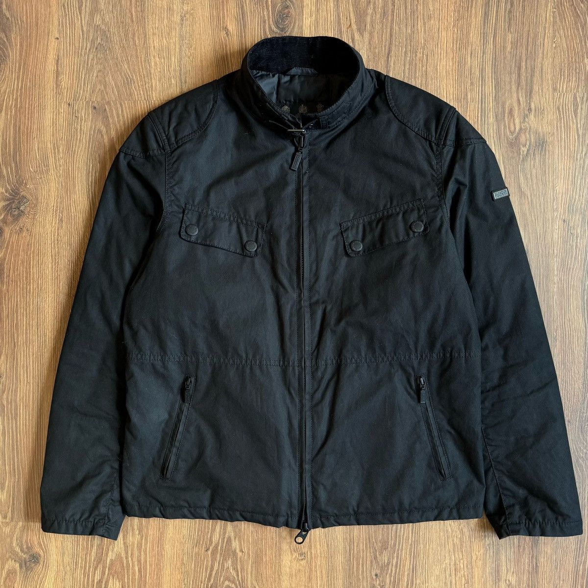 Barbour Barbour International Valve Wax Jacket Biker Men’s L Black Size US L / EU 52-54 / 3 - 1 Thumbnail