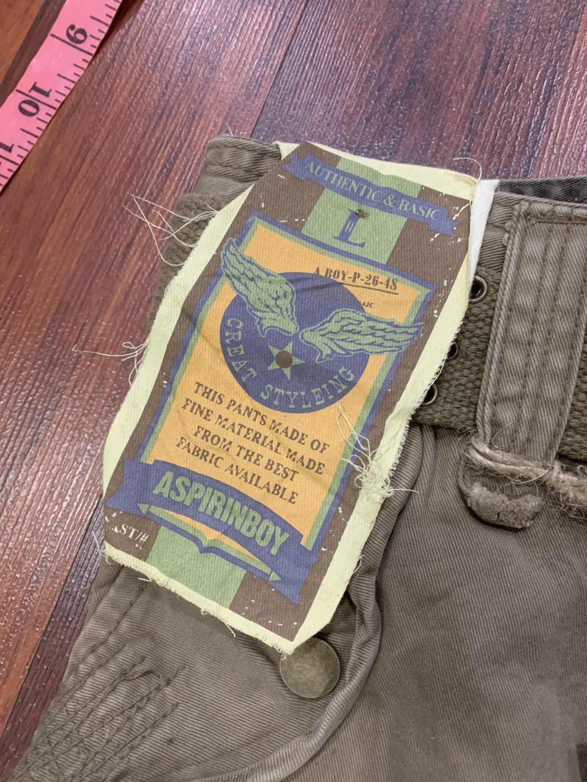 Japanese Brand Multipocket Cargo Creater Pants With Belt Size US 33 - 14 Thumbnail