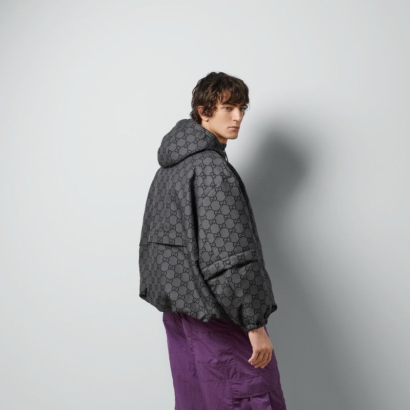 Gucci o1loc1c0126 770275 GG Ripstop Nylon Jacket in Grey & Black Size US S / EU 44-46 / 1 - 7 Thumbnail