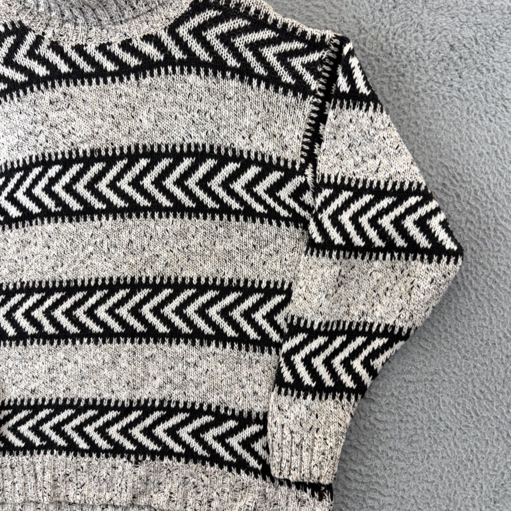 Vintage VINTAGE LizWear Sweater Women Large Beige Geometric 90s Turtleneck Knit Pullover Beigetone Beige Geometric 90s Turtleneck Pullover Women L Size L / US 10 / IT 46 - 5 Thumbnail