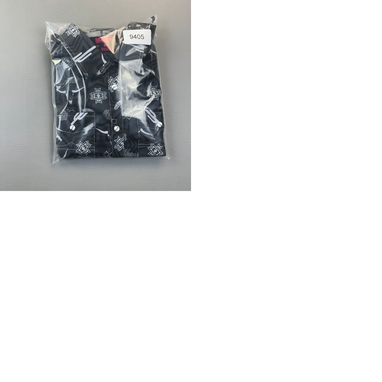 Levi's VINTAGE Rock & Roll Denim Shirt Women's Medium Black Aztec Pearl Snap Western Rodeo Size M / US 6-8 / IT 42-44 - 9 Thumbnail