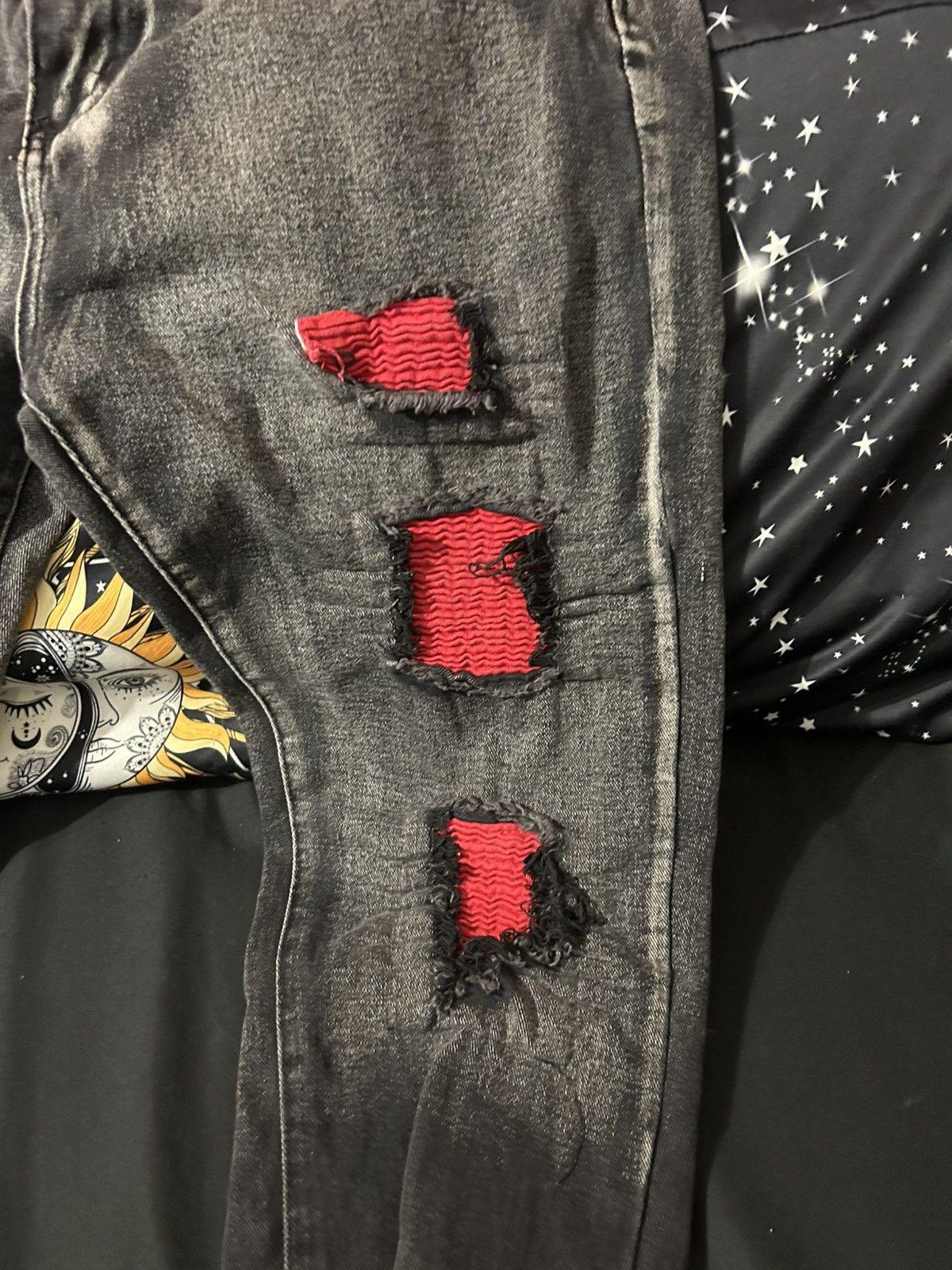 Other Black and grey ripped jeans Size US 38 / EU 54 - 2 Thumbnail