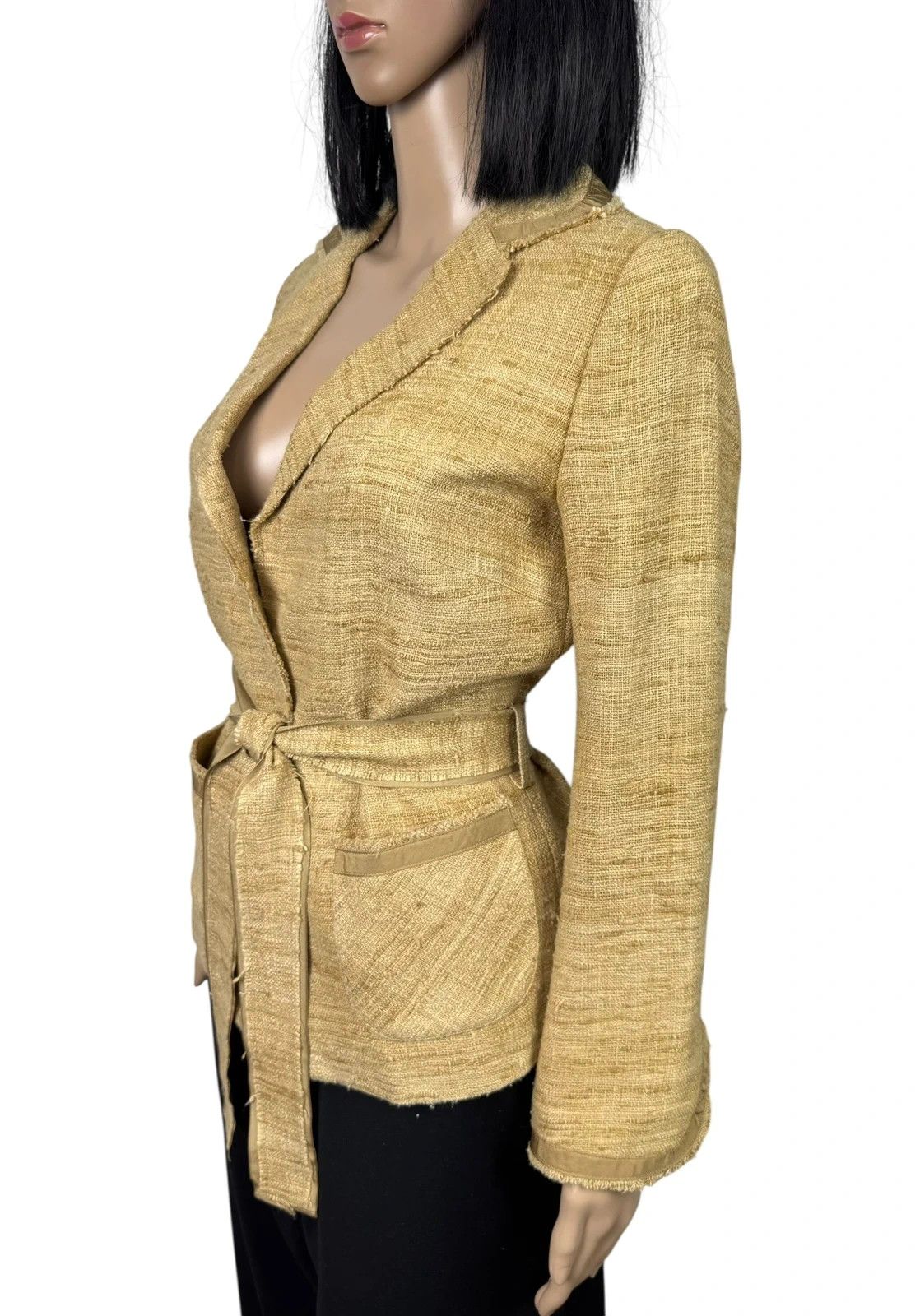 Other Filo Di Seta Dupion Silk Belted Jacket size 38 Made In Japan Size XS / US 0-2 / IT 36-38 - 4 Thumbnail