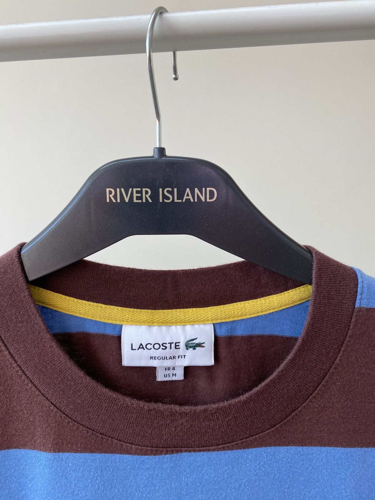 Lacoste × Vintage Vintage Lacoste Fit Striped Cotton T-Shirt Size US M / EU 48-50 / 2 - 7 Thumbnail