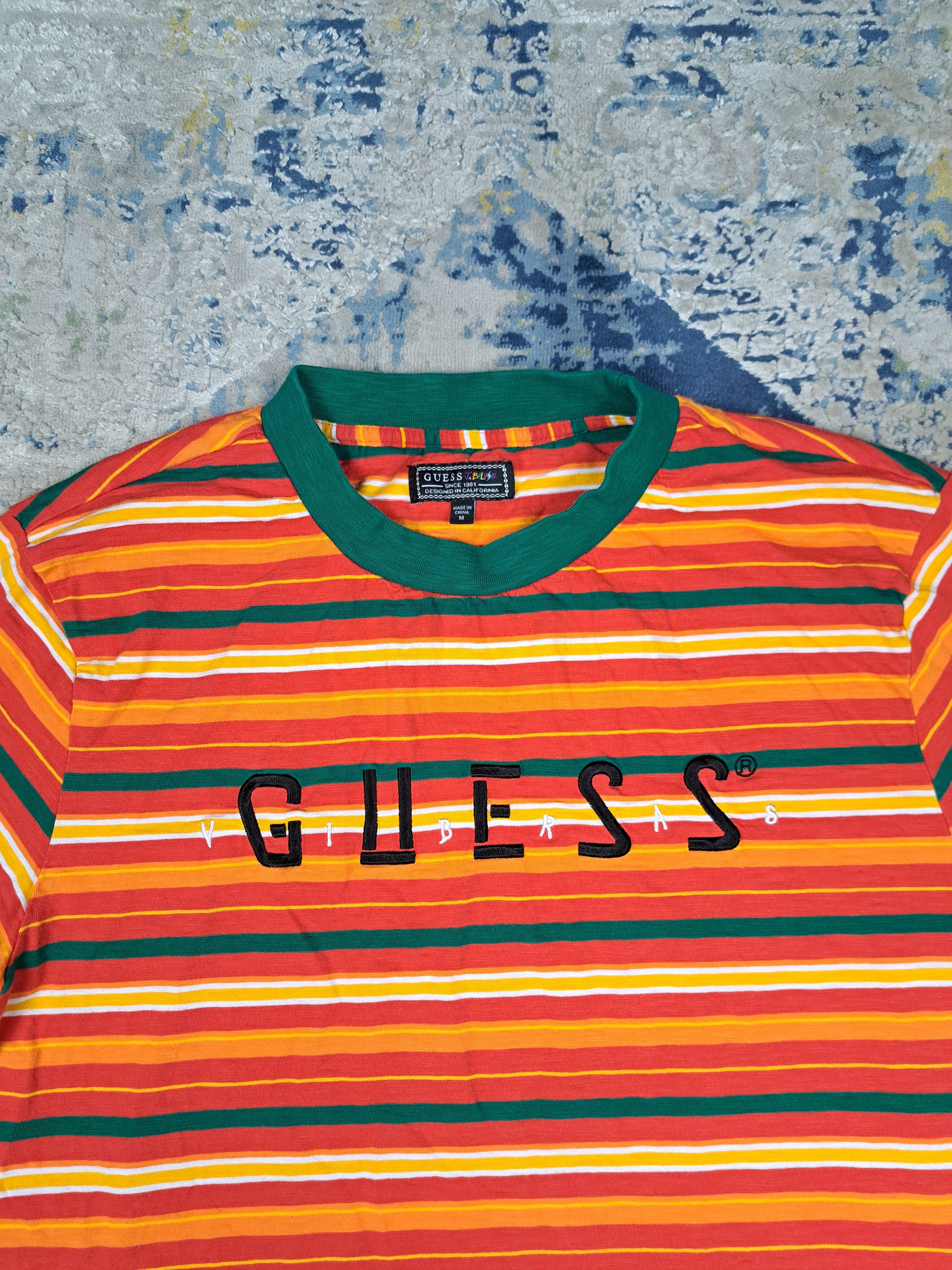 Guess × J Balvin Guess x J Balvin Vibras Asap Rocky Vibe Striped Tee y2k Size US M / EU 48-50 / 2 - 2 Thumbnail