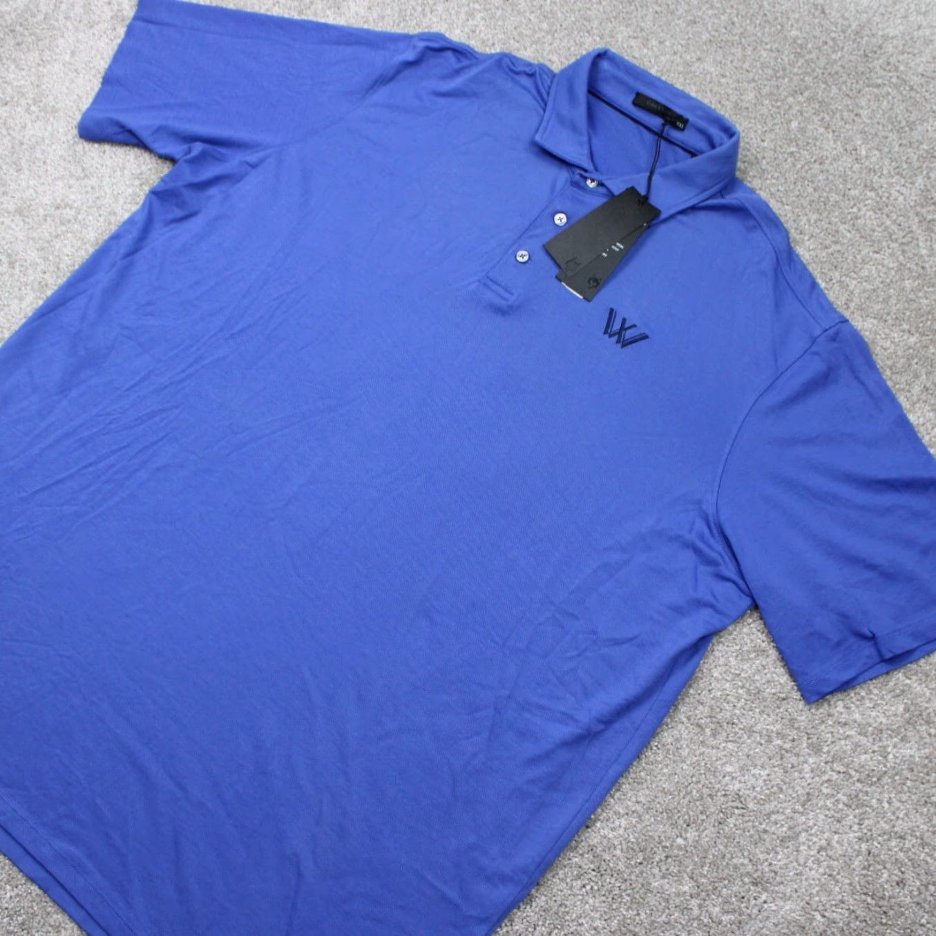 Vintage Greyson Polo Shirt Mens 2XL XXL Blue Cotton/Poly Stretch Short Sleeve Button Front Pockets Regular Fit Golf Size US XXL / EU 58 / 5 - 3 Thumbnail