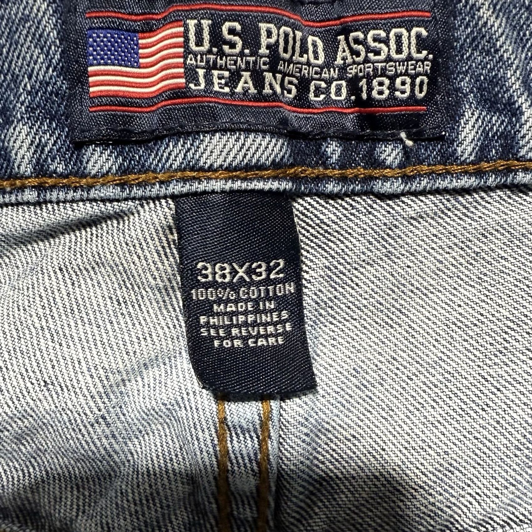 Vintage VINTAGE US POLO ASSN JEANS CO Mens Jeans Baggy Hip Hop Skater Grunge Blue 38x32 Denim Wide-Leg Y2K Mens Size US M / EU 48-50 / 2 - 7 Thumbnail