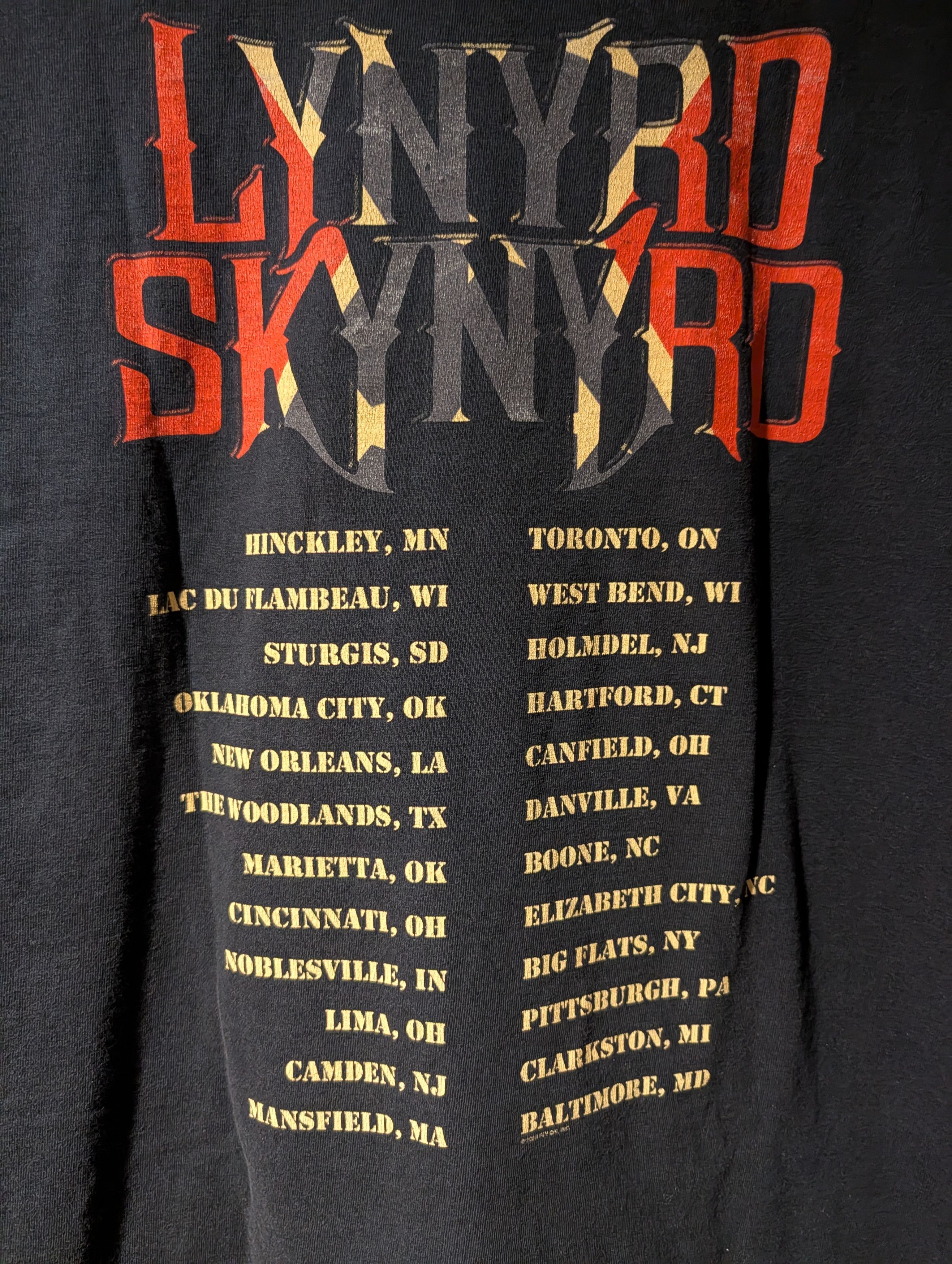 Band Tees Vintage 2008 Lynyrd Skynyrd Band Music Rock Black T-Shirt Size US XXL / EU 58 / 5 - 7 Thumbnail