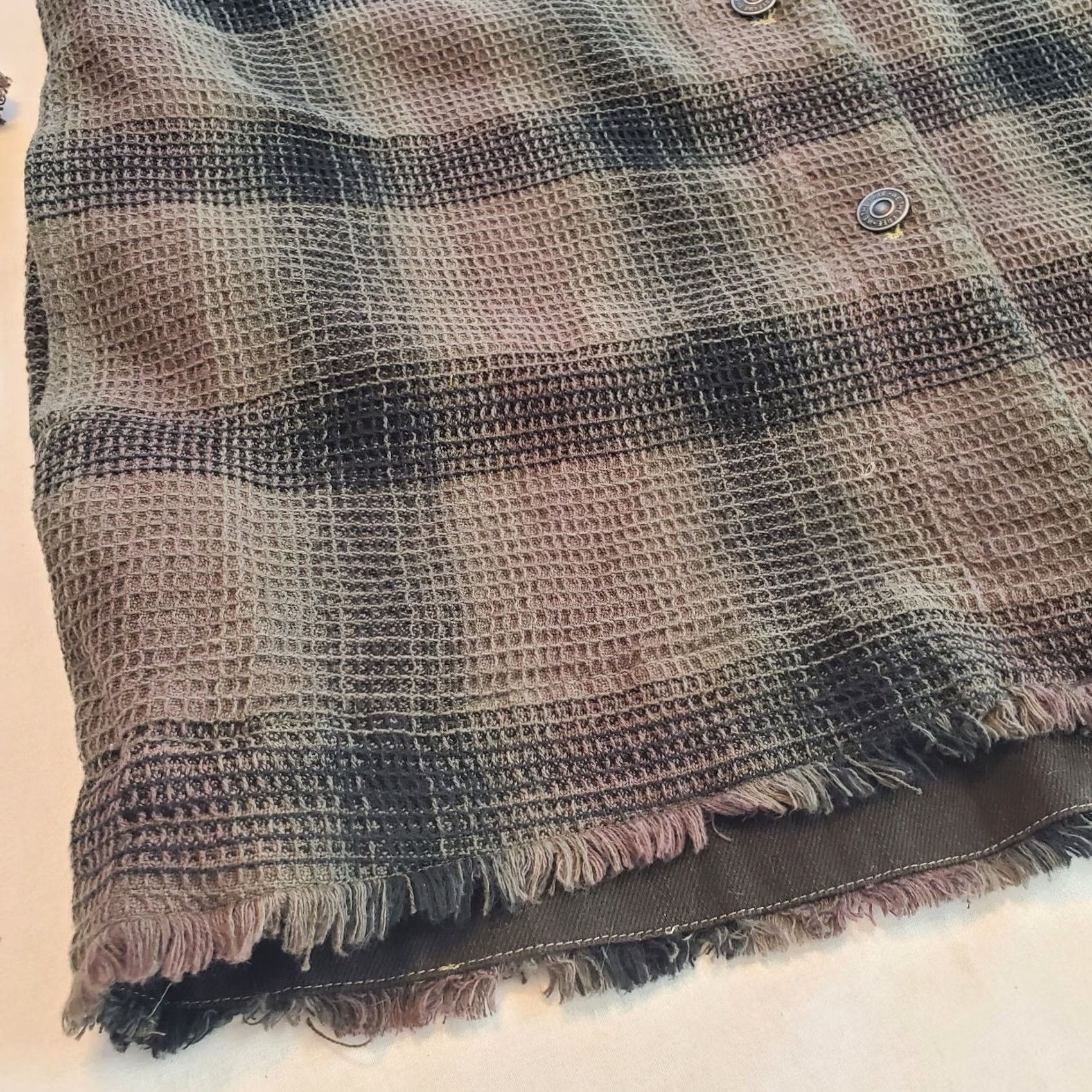 Free People Free People Anneli Shirt Shacket Oversized XS Green Purple Check Plaid Women Size XS / US 0-2 / IT 36-38 - 5 Thumbnail