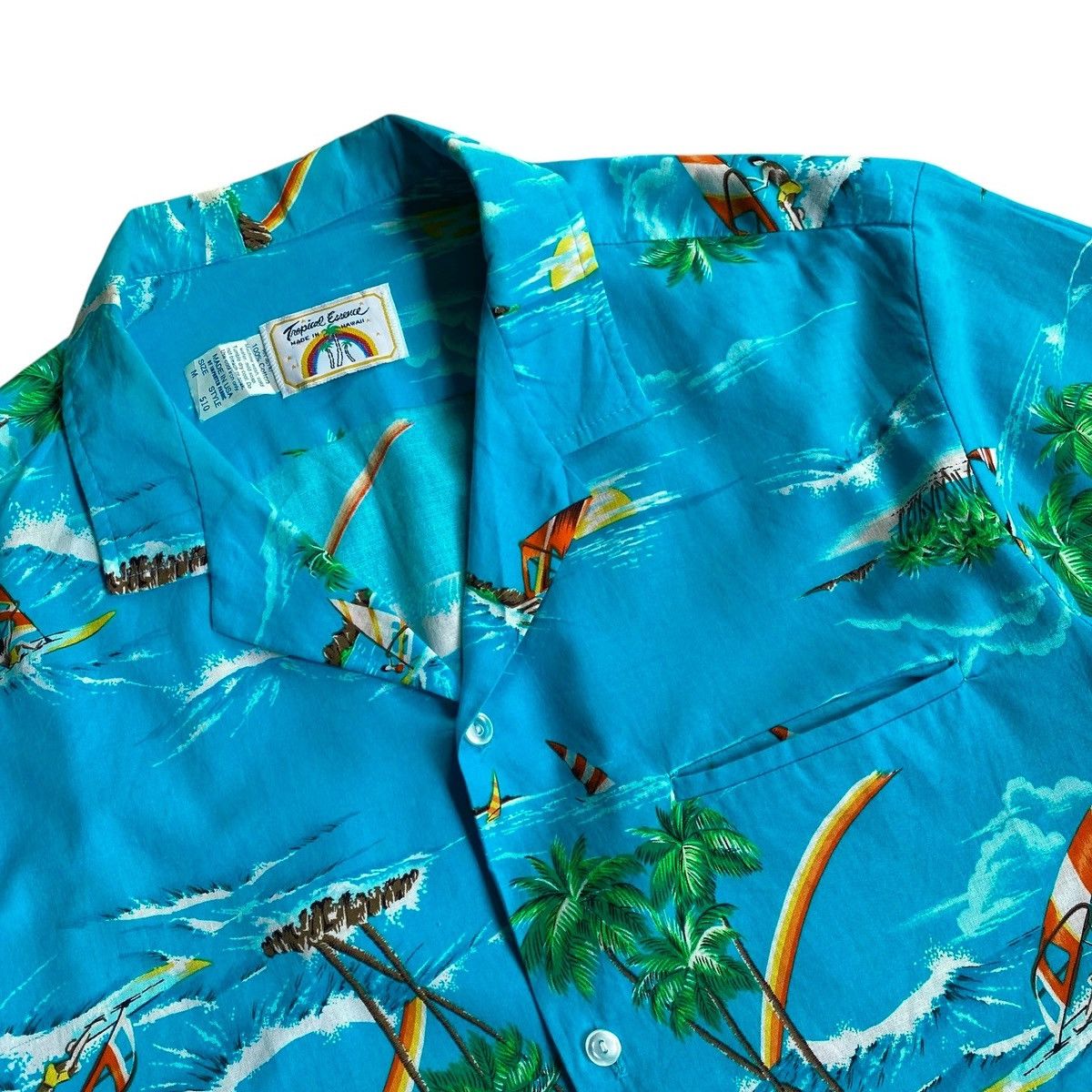 Other Tropical Essence hawaiian cotton open collar ss shirt aqua Size US M / EU 48-50 / 2 - 4 Thumbnail