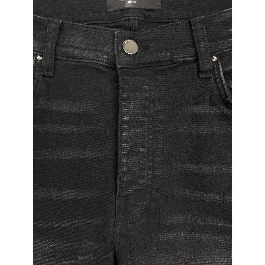 Amiri o1rshd1 Rainbow Paisley Thrasher Jeans in Aged Black Size US 34 / EU 50 - 9 Thumbnail