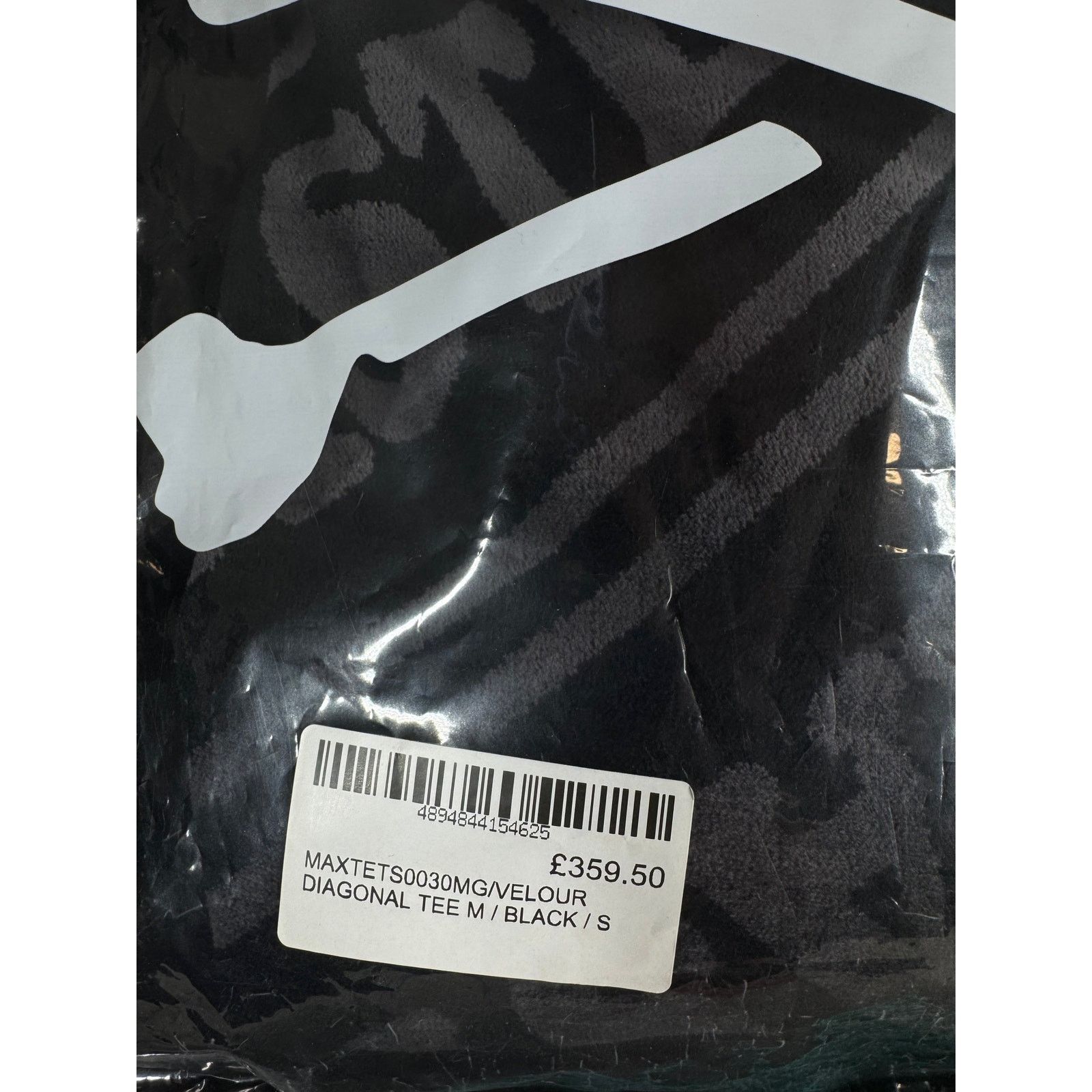 Mastermind Japan Mastermind Vs. Bape Velour Diagonal Black T-Shirt Size Small Size US S / EU 44-46 / 1 - 8 Thumbnail