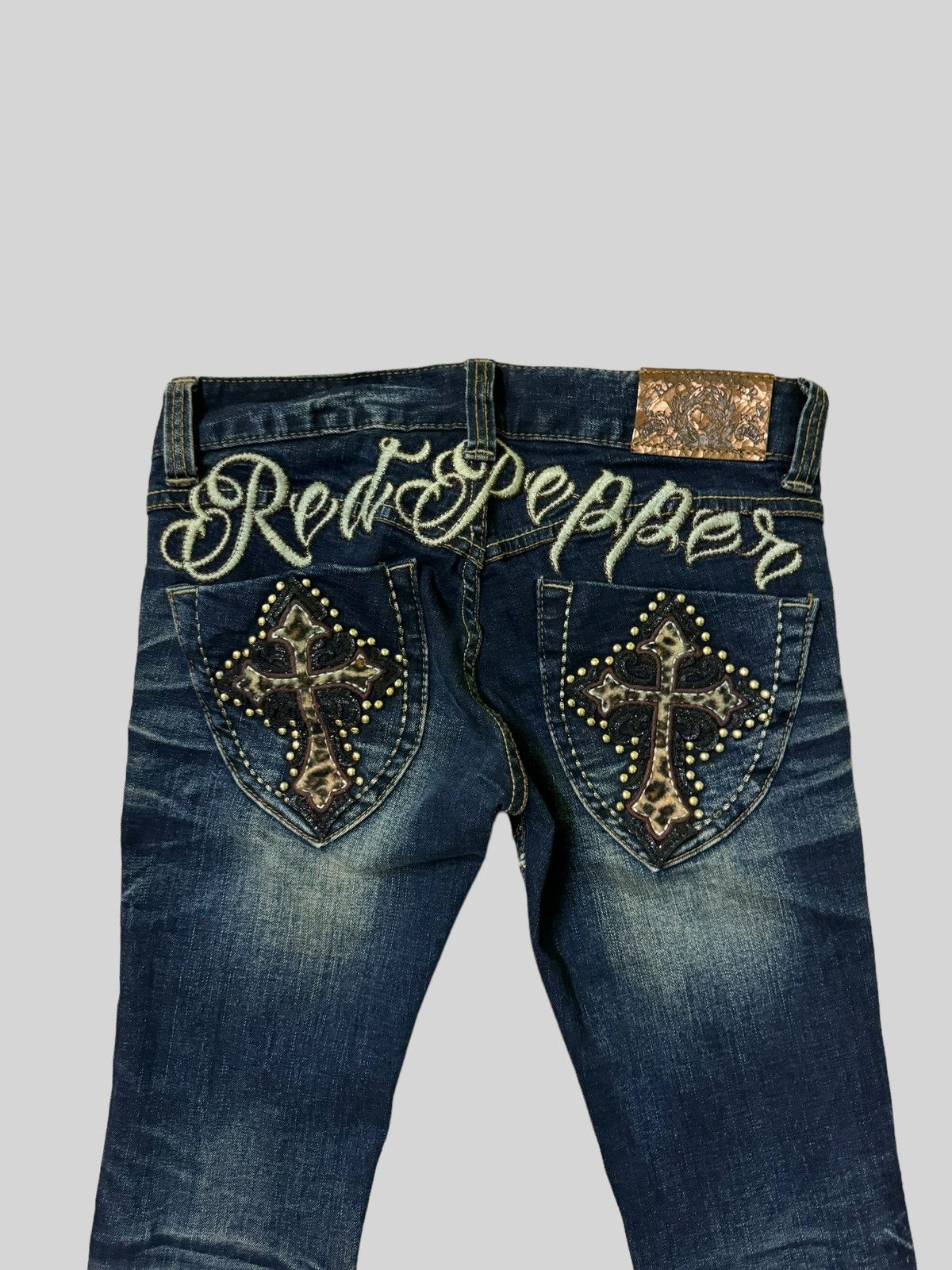 Hysteric Glamour × Japanese Brand Skinny REDPEPPER Cross Embroidery Junya Watanabe Denim Size US 27 - 9 Thumbnail
