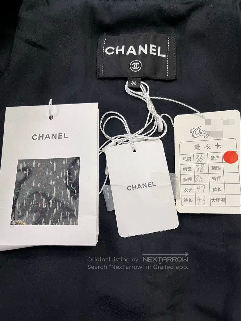 Chanel Chanel Black mixed-colour twill soft tweed short coat Size XS / US 0-2 / IT 36-38 - 4 Thumbnail