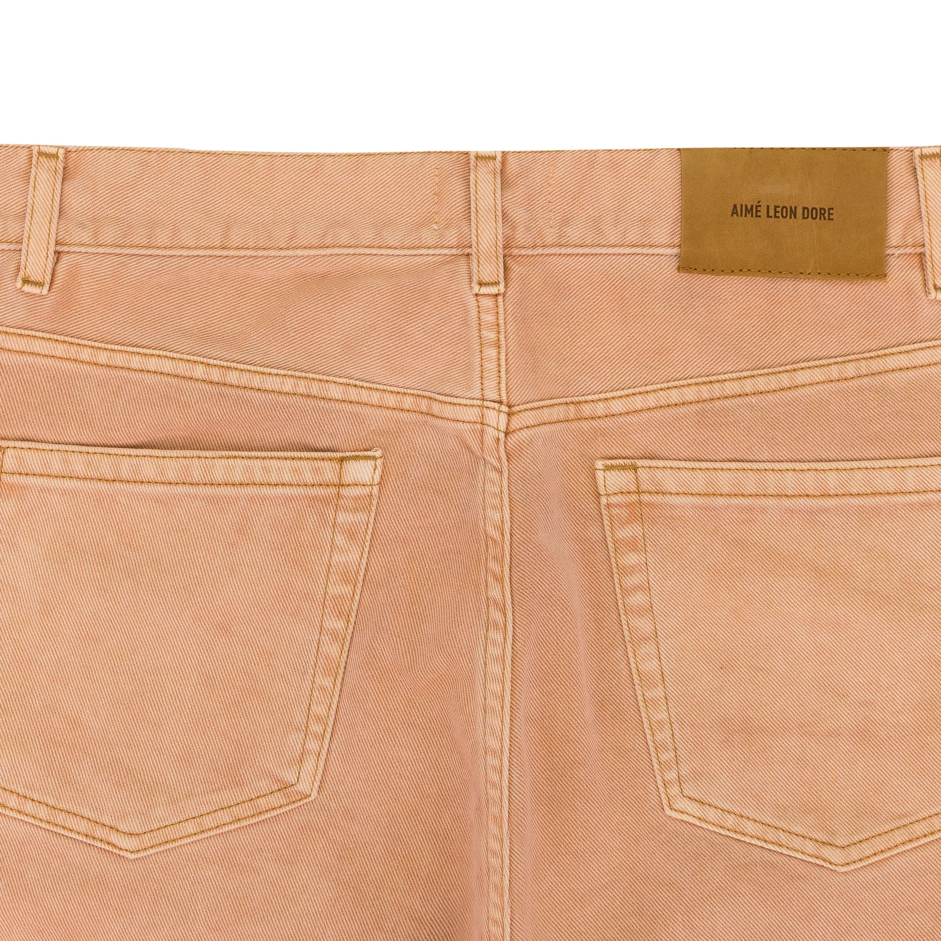 Aime Leon Dore o1mle0126 Garment Dyed 5-Pocket Denim Jeans in Peach Beige Size US 32 / EU 48 - 3 Thumbnail
