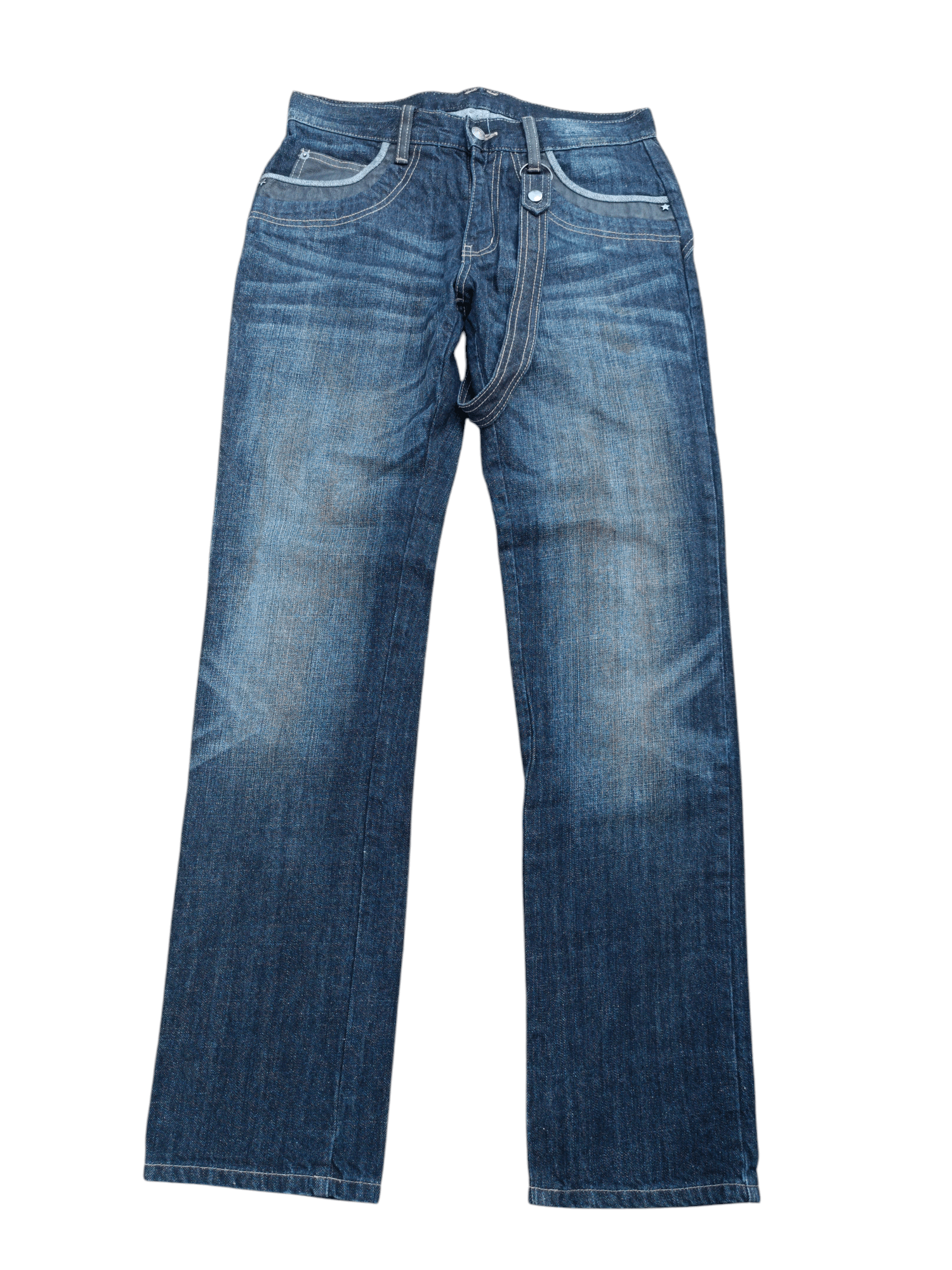 14th Addiction SICK RARE 🔥 PPFM WITH STRAP WHISKERS FADED DENIM Size US 30 / EU 46 - 4 Thumbnail