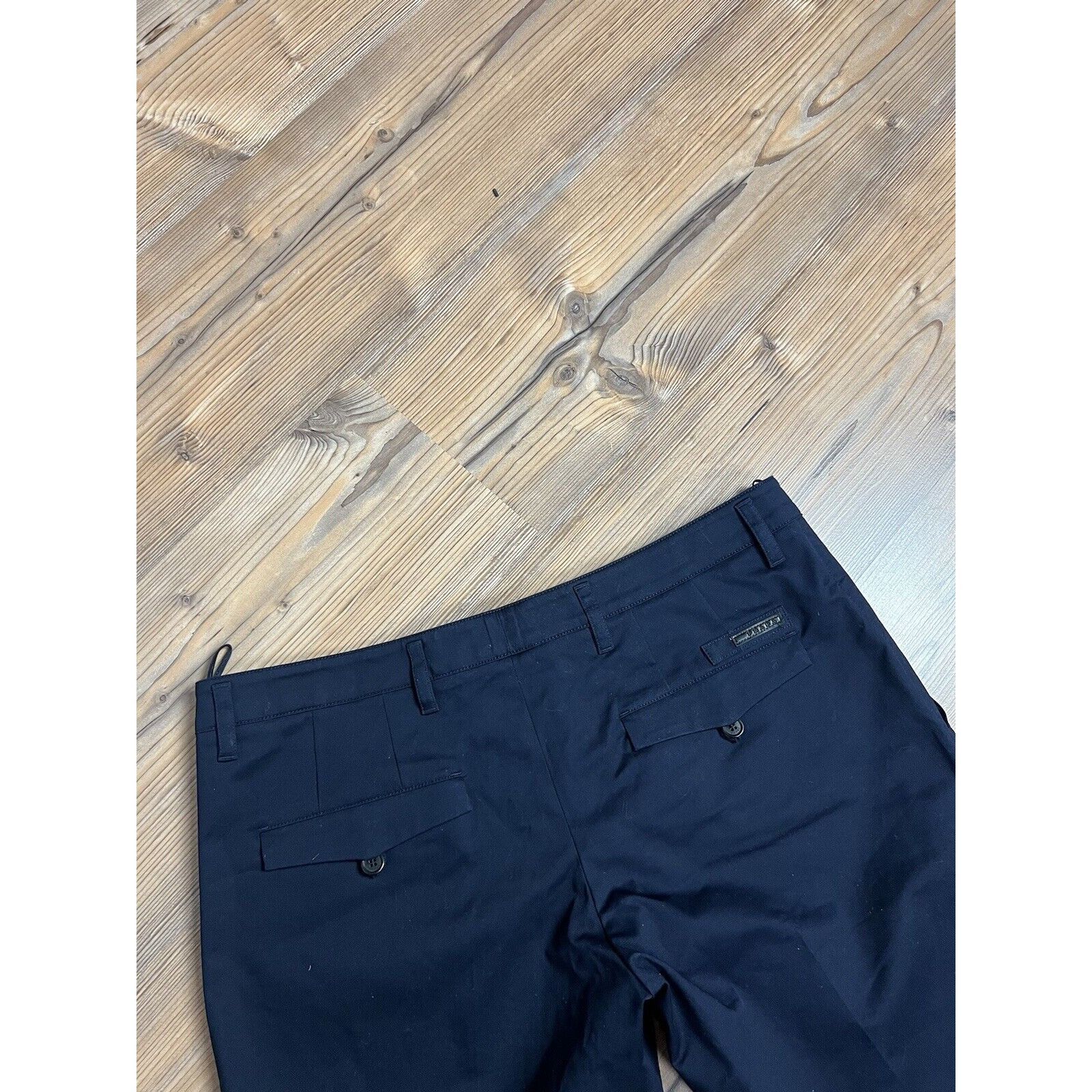Prada MINT! Prada Red Tab Women`s Blue Straight Classic Shorts Siz Size 32" / US 10 / IT 46 - 8 Thumbnail