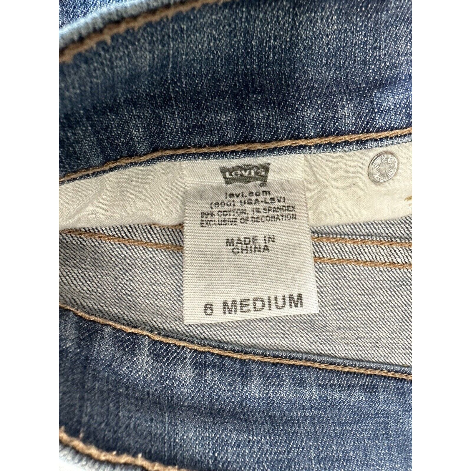 Levi's Levis Original Perfectly Slimming 512 Jeans Blue Sz 6M VTG Size 28" / US 6 / IT 42 - 6 Thumbnail
