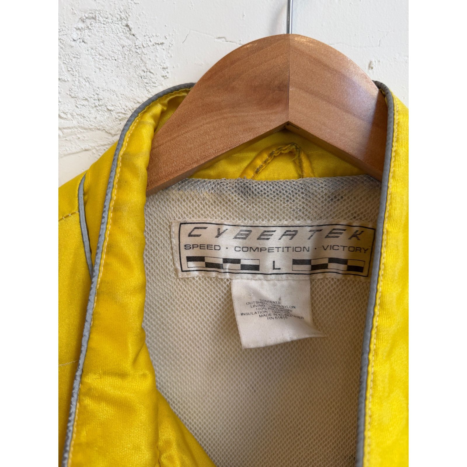 Vintage Vintage Cybertek Racing Reflective Yellow Jacket Size US L / EU 52-54 / 3 - 7 Thumbnail
