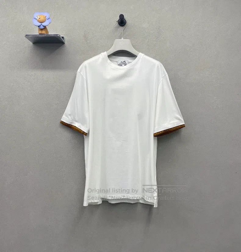 Hermes Hermes Short-sleeve T-shirt with round neck and striped tr Size US M / EU 48-50 / 2 - 1 Thumbnail