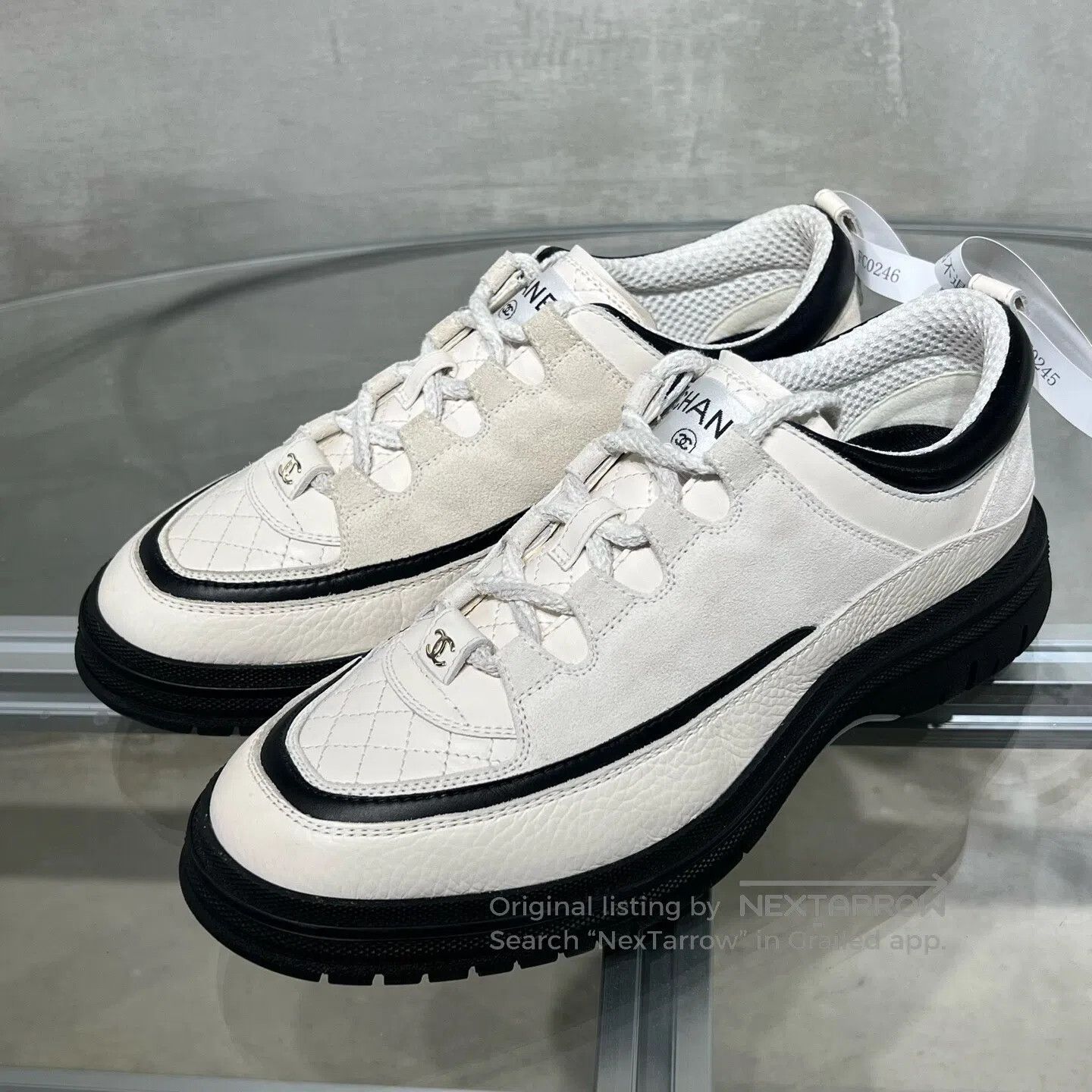 Chanel Chanel 25B Bestseller: Black and White Spliced Leather Thi Size US 8.5 / IT 38.5 - 1 Thumbnail