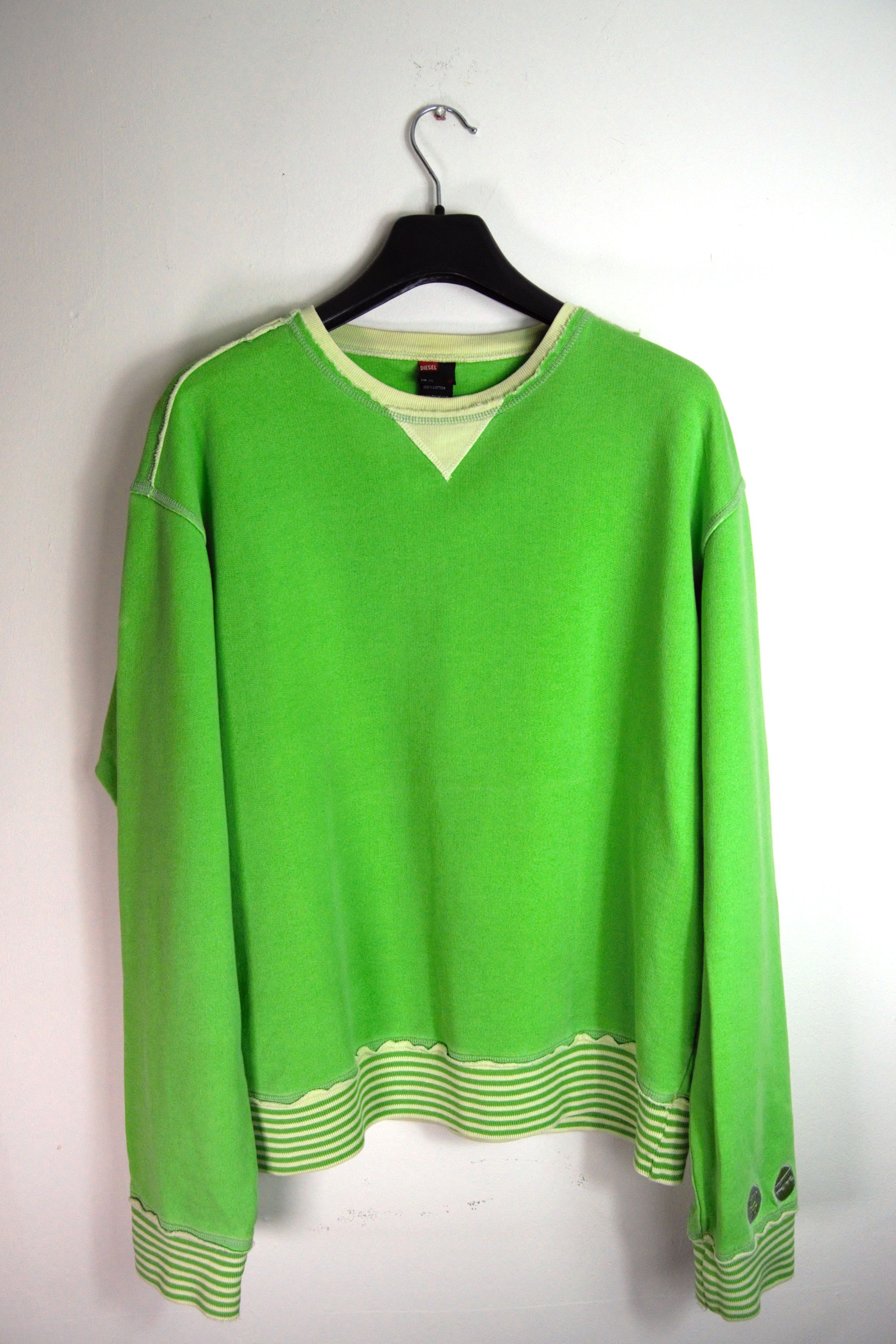Diesel 2000s Diesel Green Cotton Reverse Sweatshirt Size XXL / US 16-18 / IT 52-54 - 1 Thumbnail