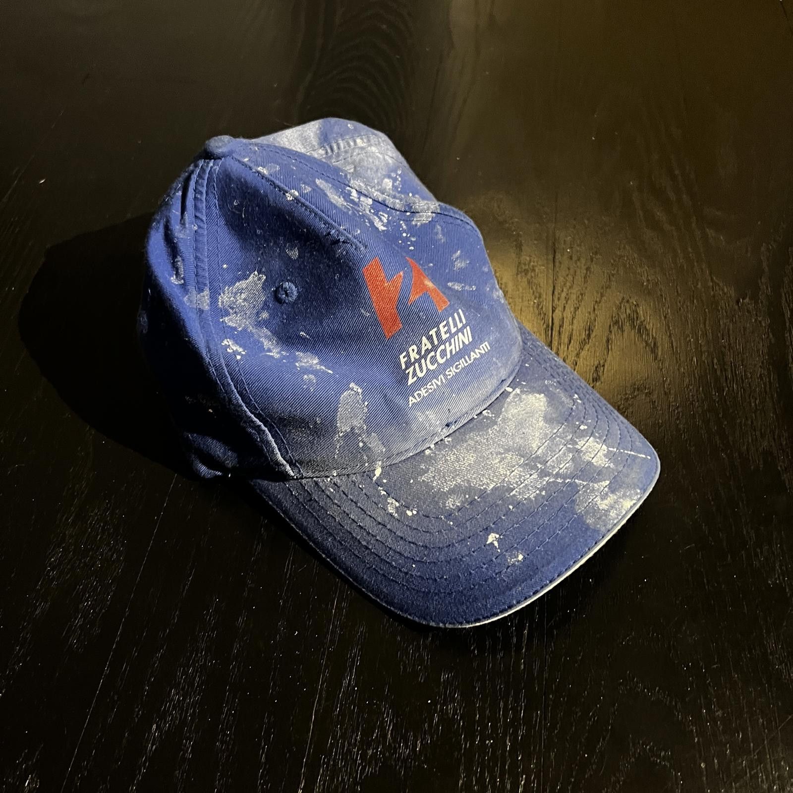Designer Rare ANT Blue White Paint Splatter Work Hat Size ONE SIZE - 1 Thumbnail