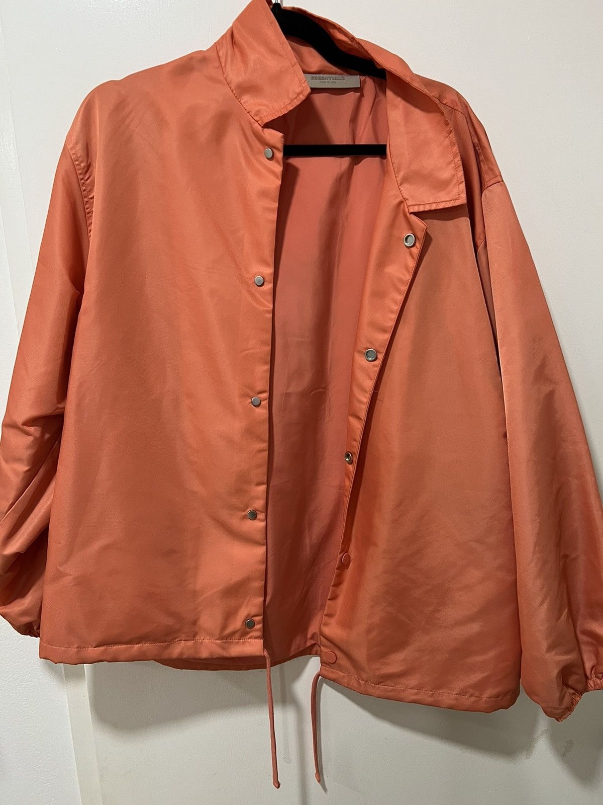 image of Coral Colored Essentials Jacket in Pink, Men's (Size Small)