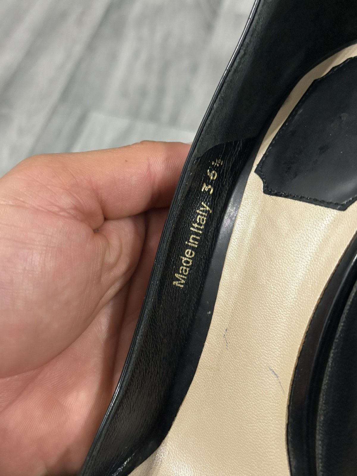 Dior DIOR Black Patent Miss Dior Peep-Toe Stiletto Pumps Size US 6.5 / IT 36.5 - 4 Thumbnail
