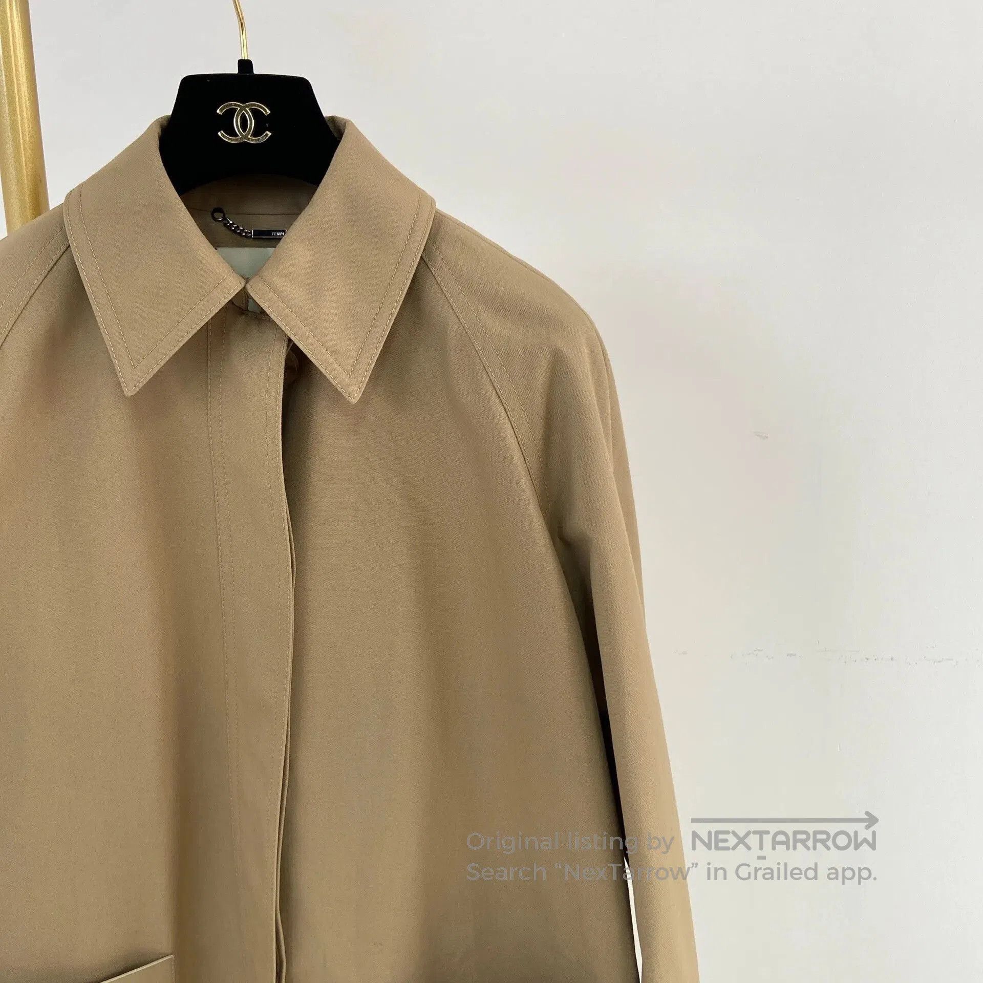 Fendi Fendi Khaki Coat Size 36. Size XS / US 0-2 / IT 36-38 - 5 Thumbnail