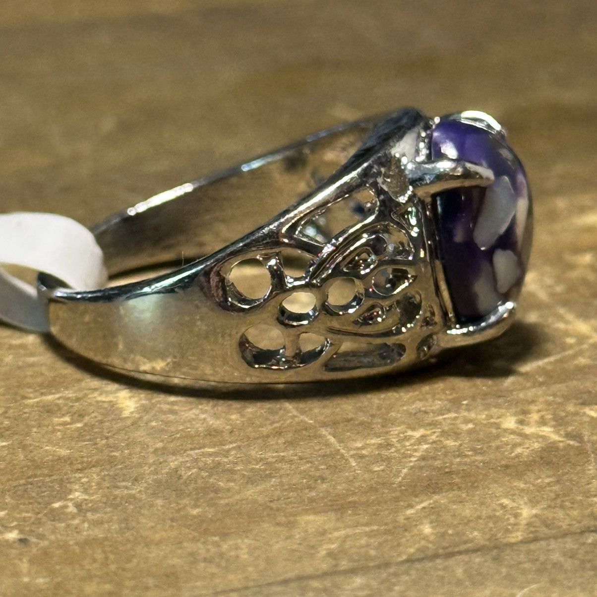 Other × Vintage Vintage Shuai jun purple abalone inlay stone ring Size ONE SIZE - 7 Thumbnail