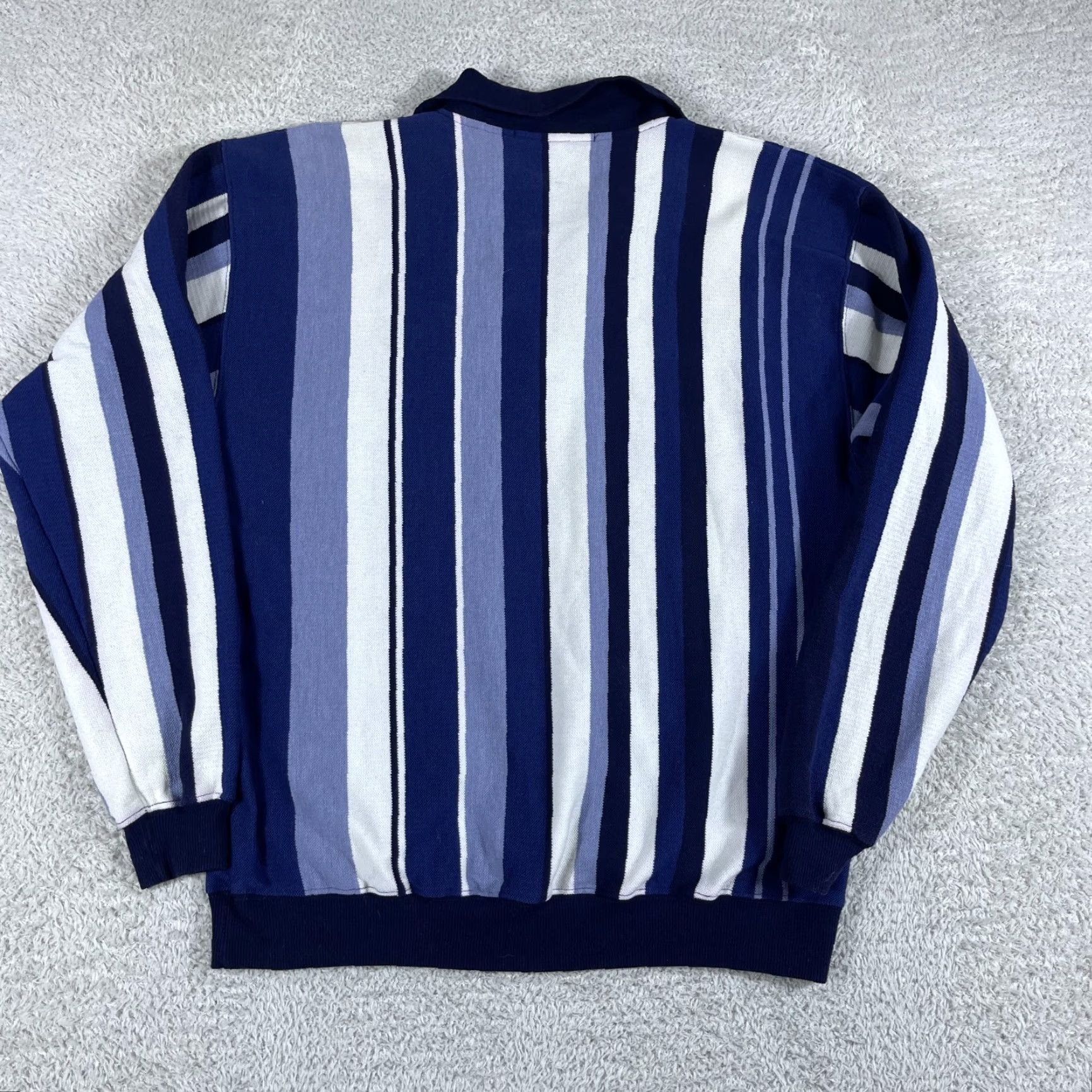 Vintage VINTAGE Knights of the Round Table Polo Sweatshirt Men’s XL Blue Striped Rugby 90s Size US XL / EU 56 / 4 - 3 Thumbnail
