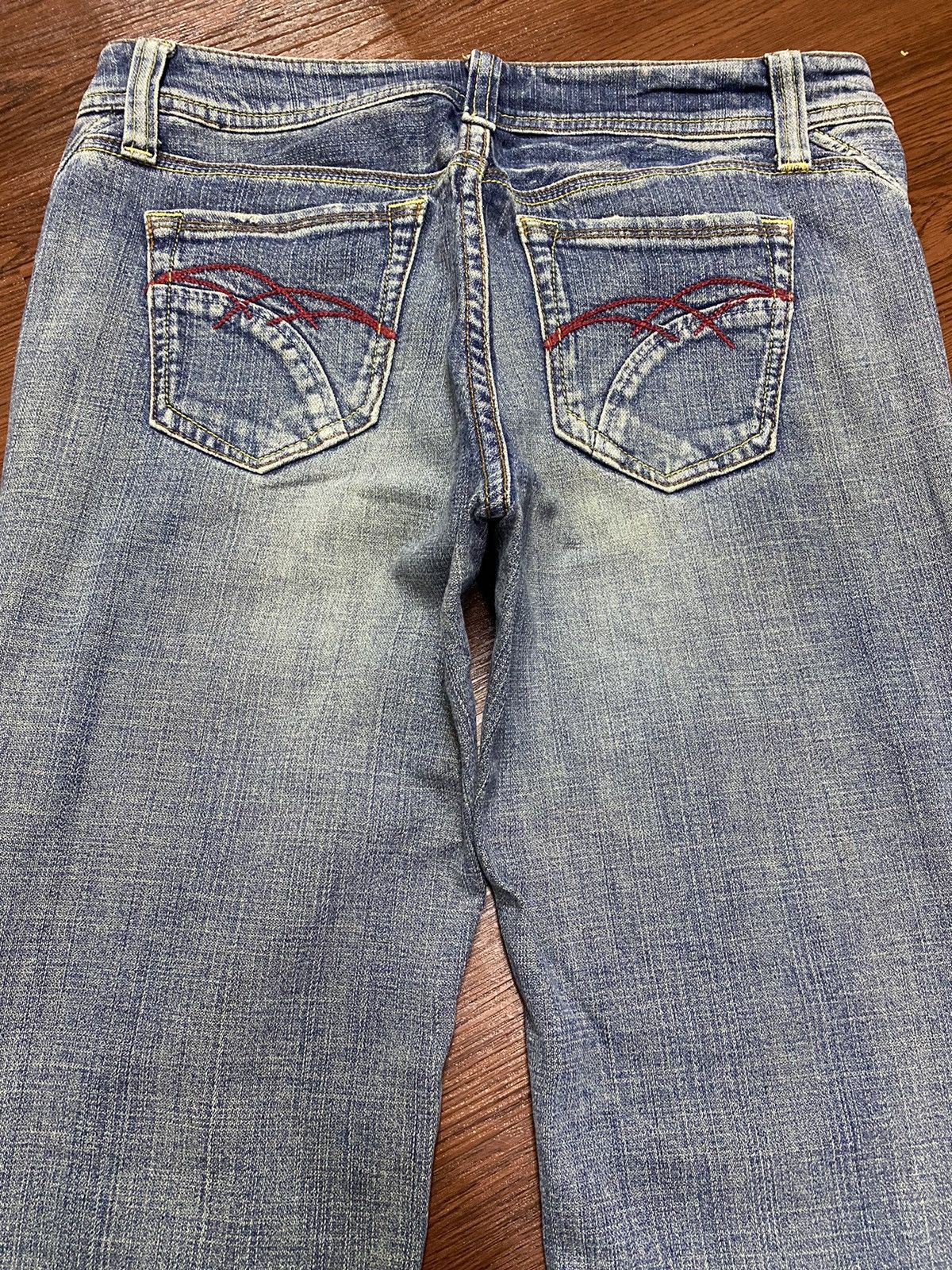 Japanese Brand Vintage Geogia Love Big John Faded Wash Flare Jeans Size 32" / US 10 / IT 46 - 4 Thumbnail