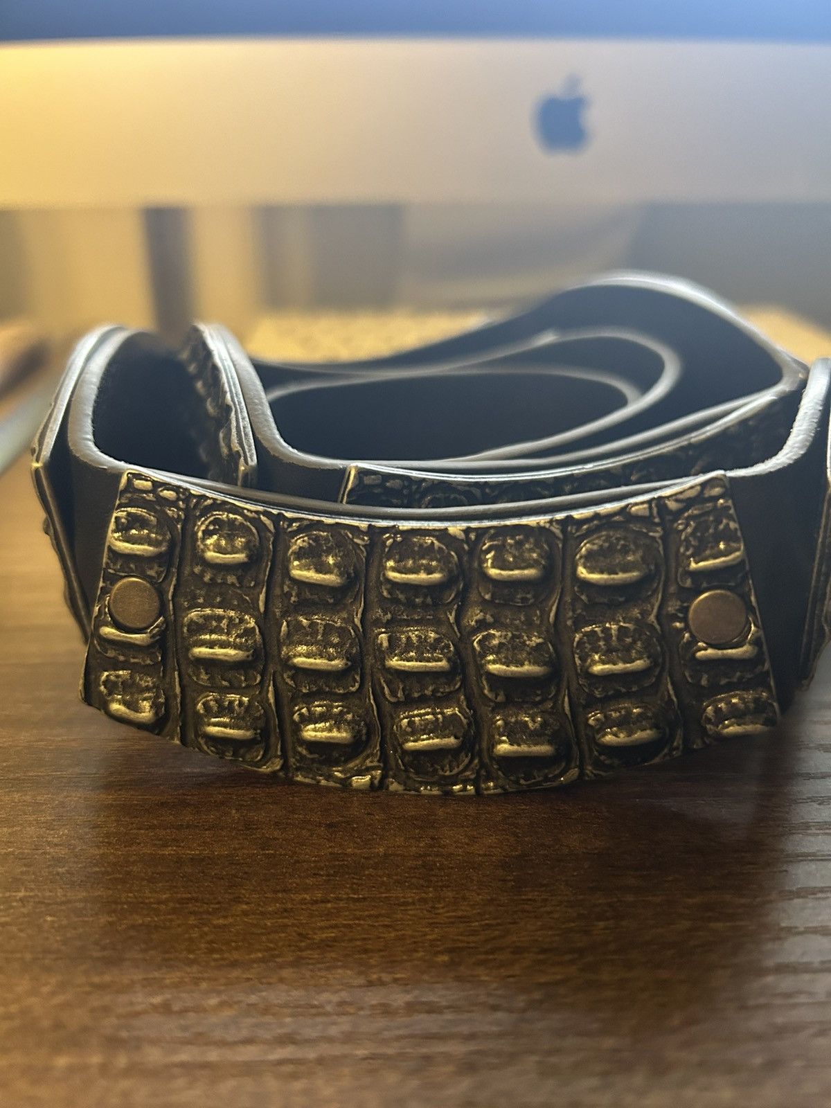 Diesel Diesel Crocodile Belt Size 42 - 6 Thumbnail