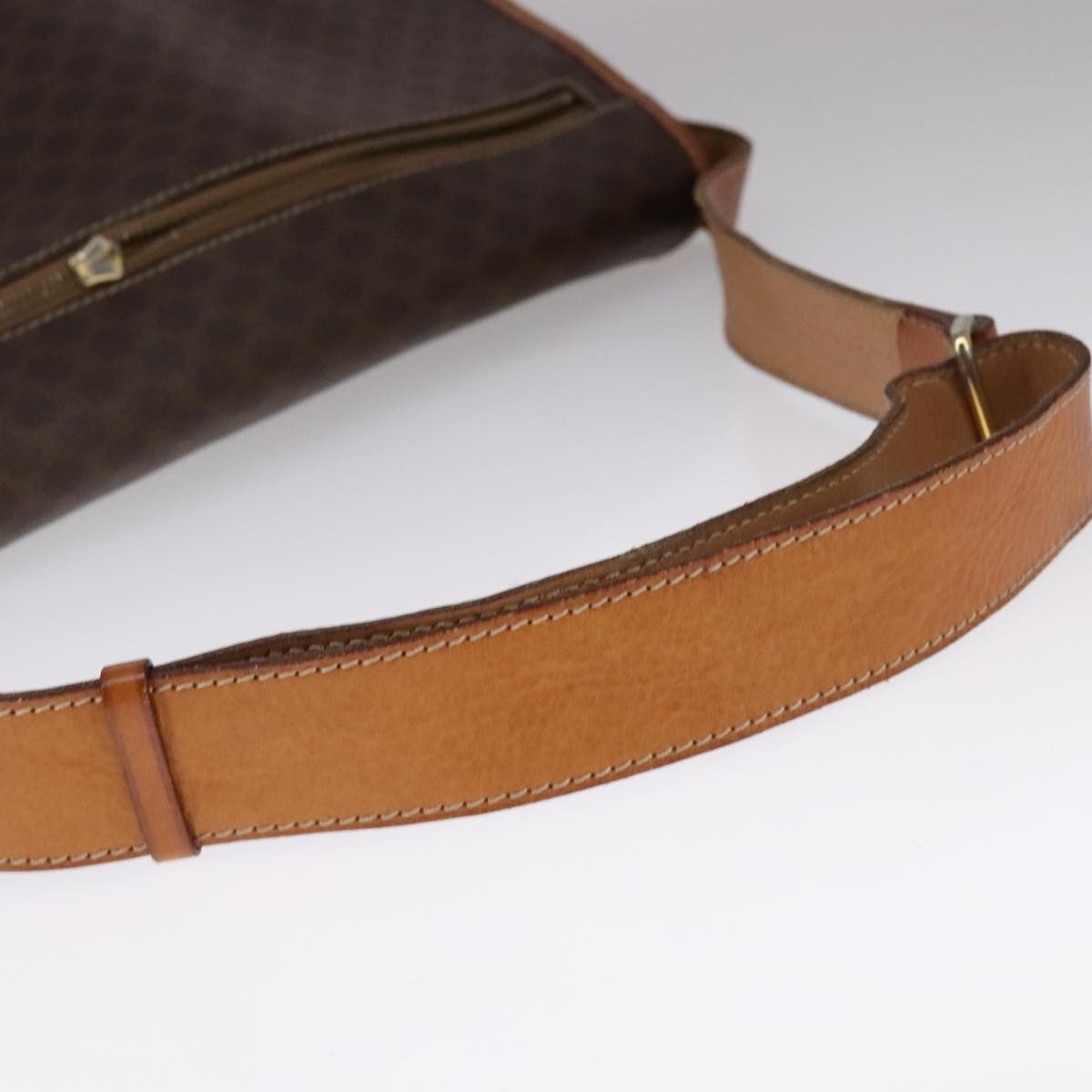 Celine CELINE Macadam Canvas Shoulder Bag Pvc Leather Gold Brown Size ONE SIZE - 7 Thumbnail