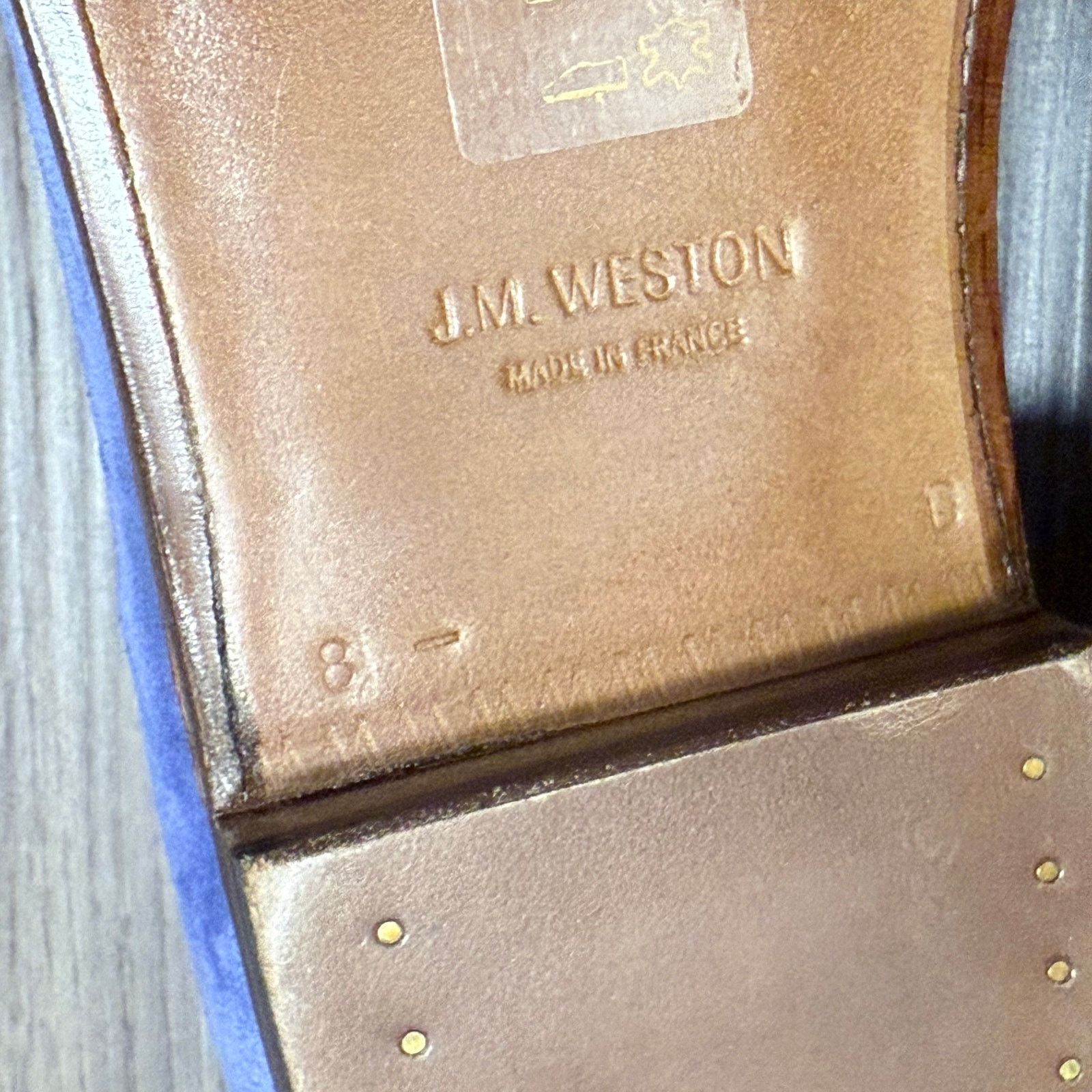 J.M. Weston JM Weston 180 Blue & White Penny Loafers Size 9.5US / 8.5UK Size US 9.5 / EU 42-43 - 8 Thumbnail