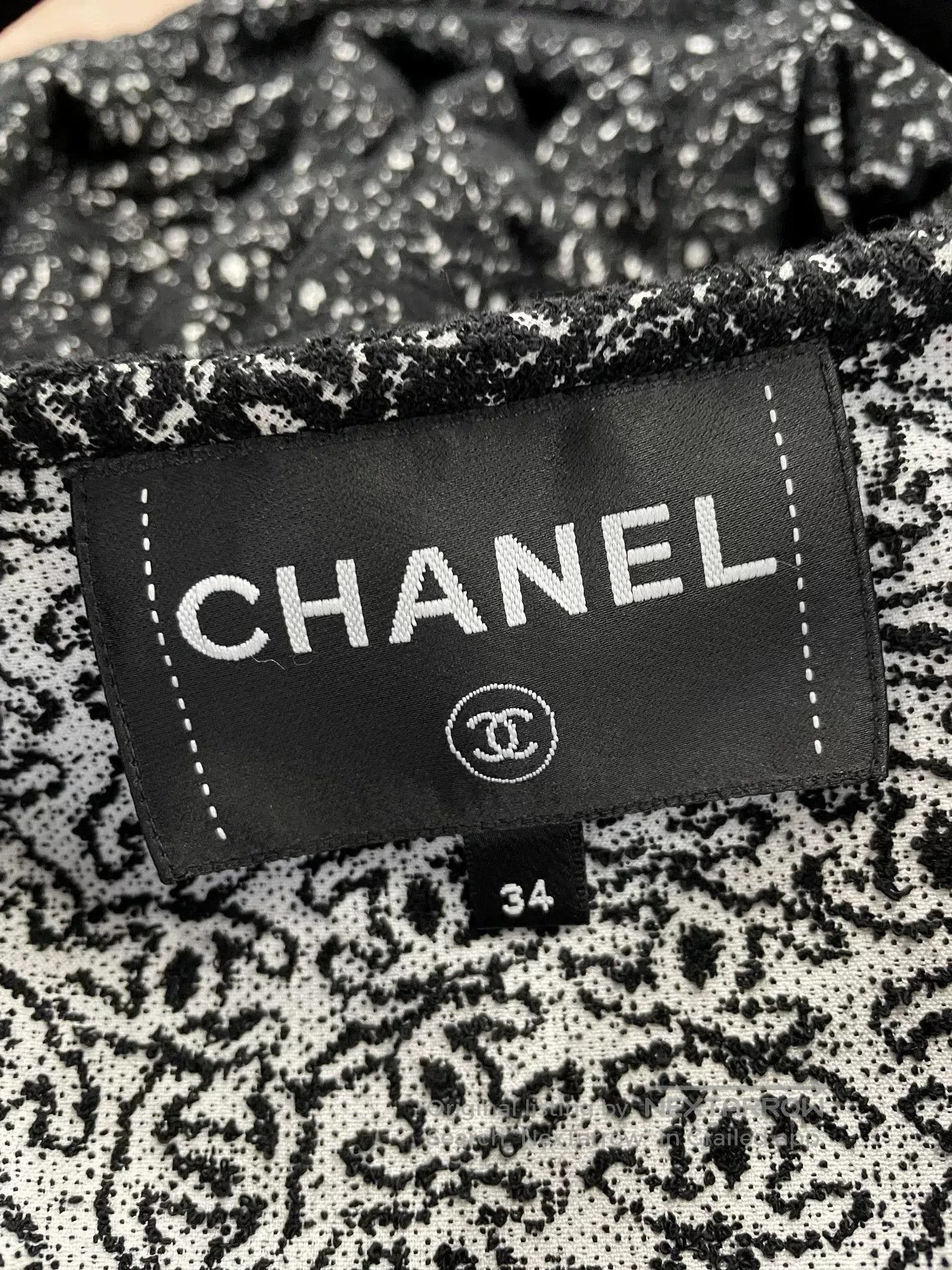 Chanel Chanel Black Logo Print Drawstring Dress. Size US 34 / EU 50 - 4 Thumbnail