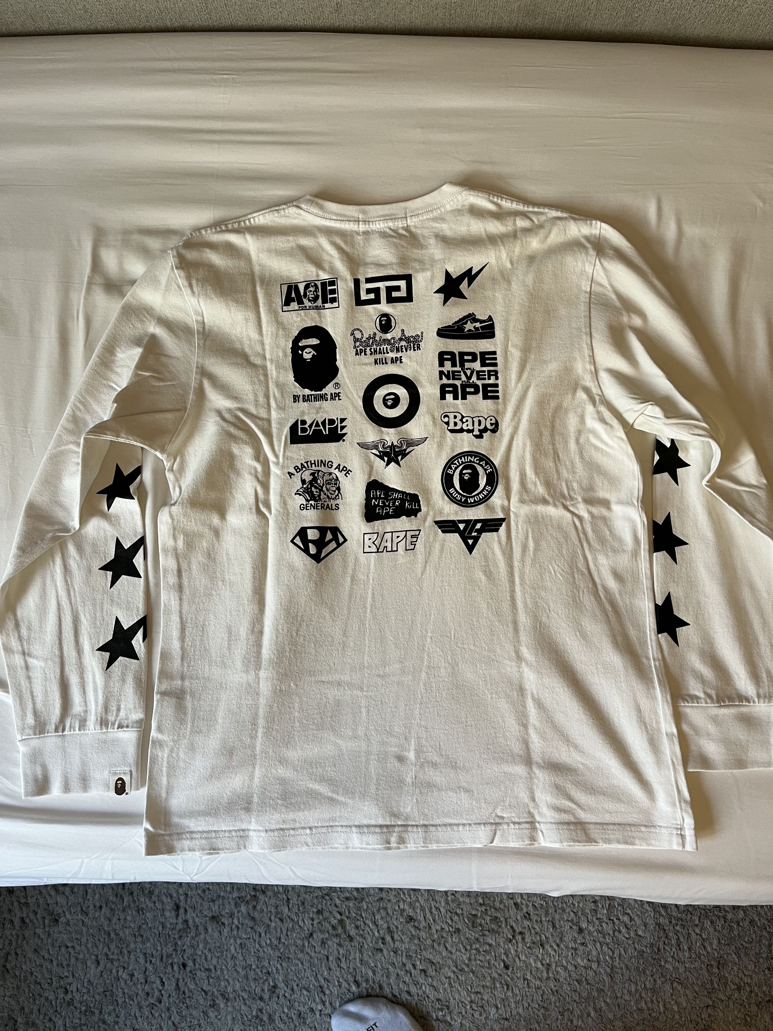 Bape Multi Logo Long Sleeve Tee Size US M / EU 48-50 / 2 - 2 Thumbnail