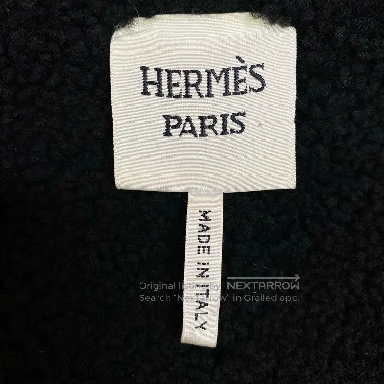 Hermes Hermes Navy Blue Leather and Fur Integrated Jacket Size XXS / US 00 / IT 34 - 4 Thumbnail
